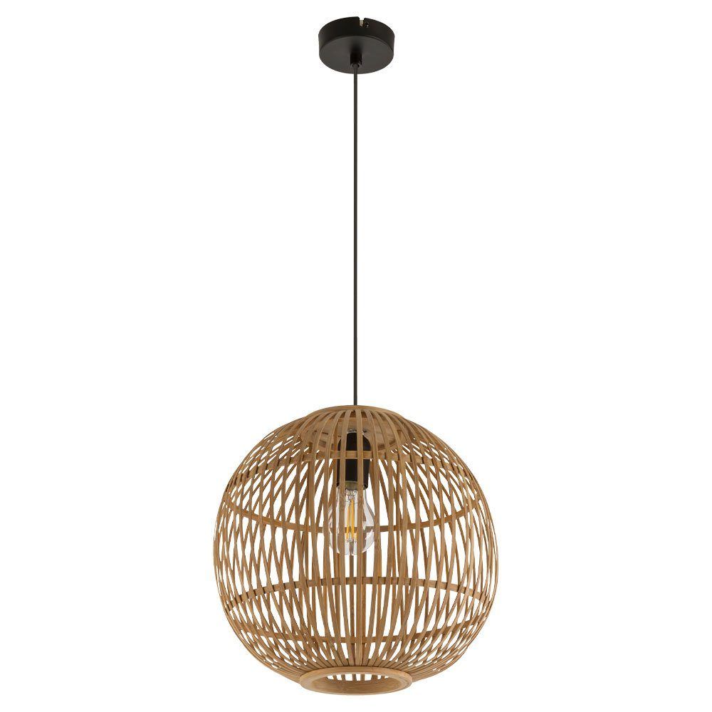 Hänge Decken Lampe Bambus Design inklusive, nicht Kugelleuchte, Ess etc-shop Leuchtmittel Pendel Zimmer Kugel Geflecht