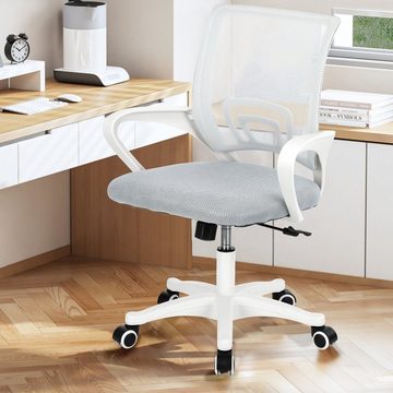 LETGOSPT Bürostuhl 360° Drehstuhl, Schreibtischstuhl, Chefsessel, höhenverstellbarer, Wippfunktion von 90° bis 135°, Bürostuhl 130kg, atmungsaktiv, Büro