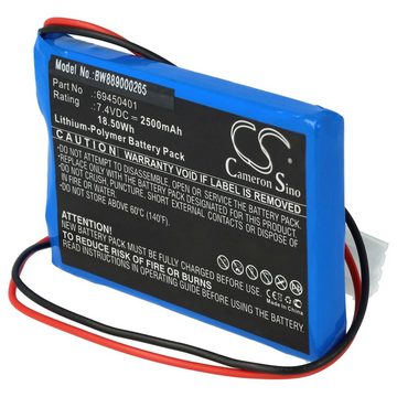 vhbw kompatibel mit Contec ECG-100G Akku Li-Polymer 2500 mAh (7,4 V)