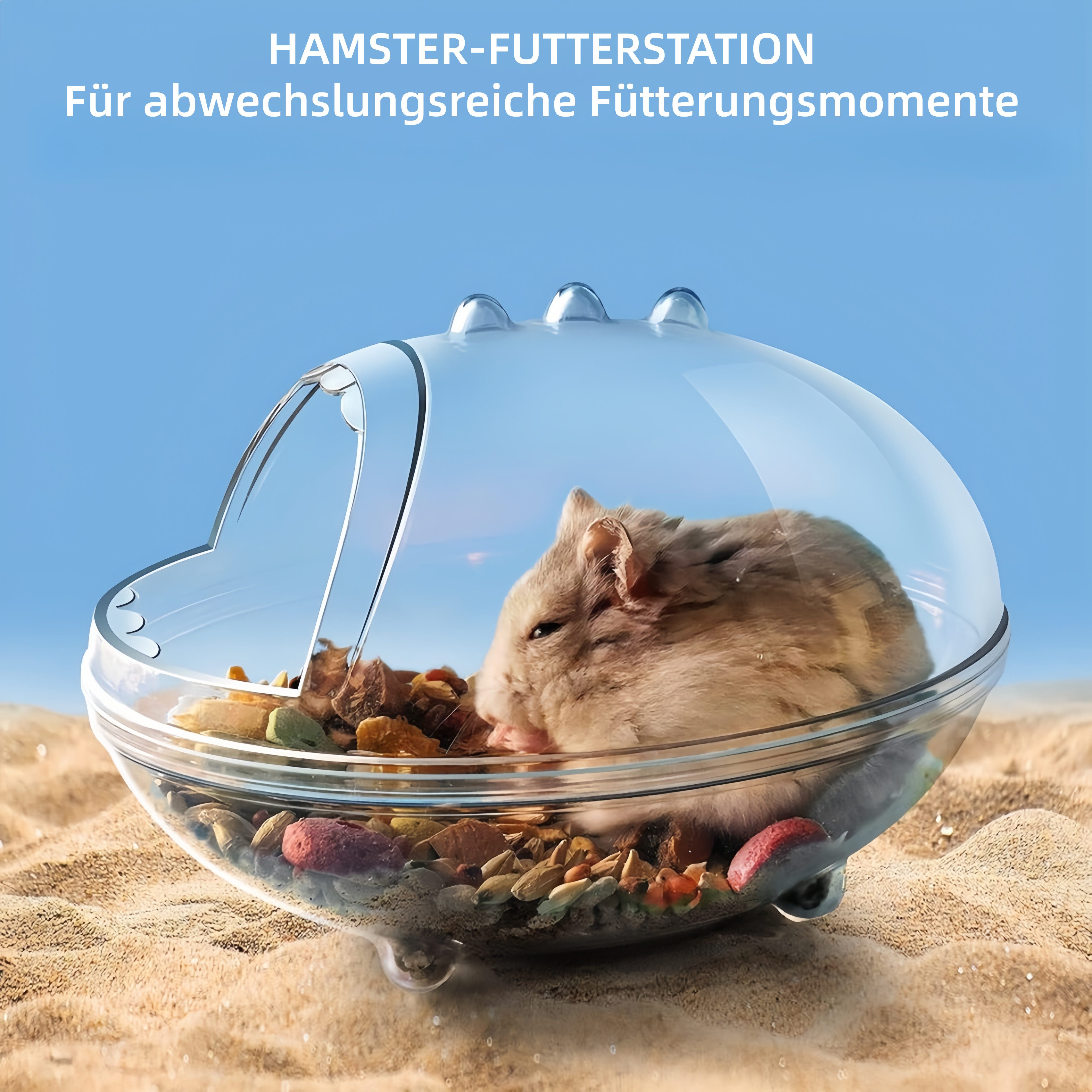 FOUORTUNATE-BEE Kleintierkäfig Transparentes Hamsterbad – Kleines Badehaus für Kleintiere, Transparente Hamstertoilette mit Käfigdesign für Kleintiere