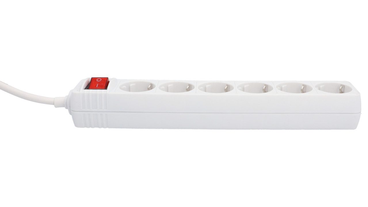 UNITEC Steckdose Unitec Tischsteckdose 6-fach mit Schalter 2 m