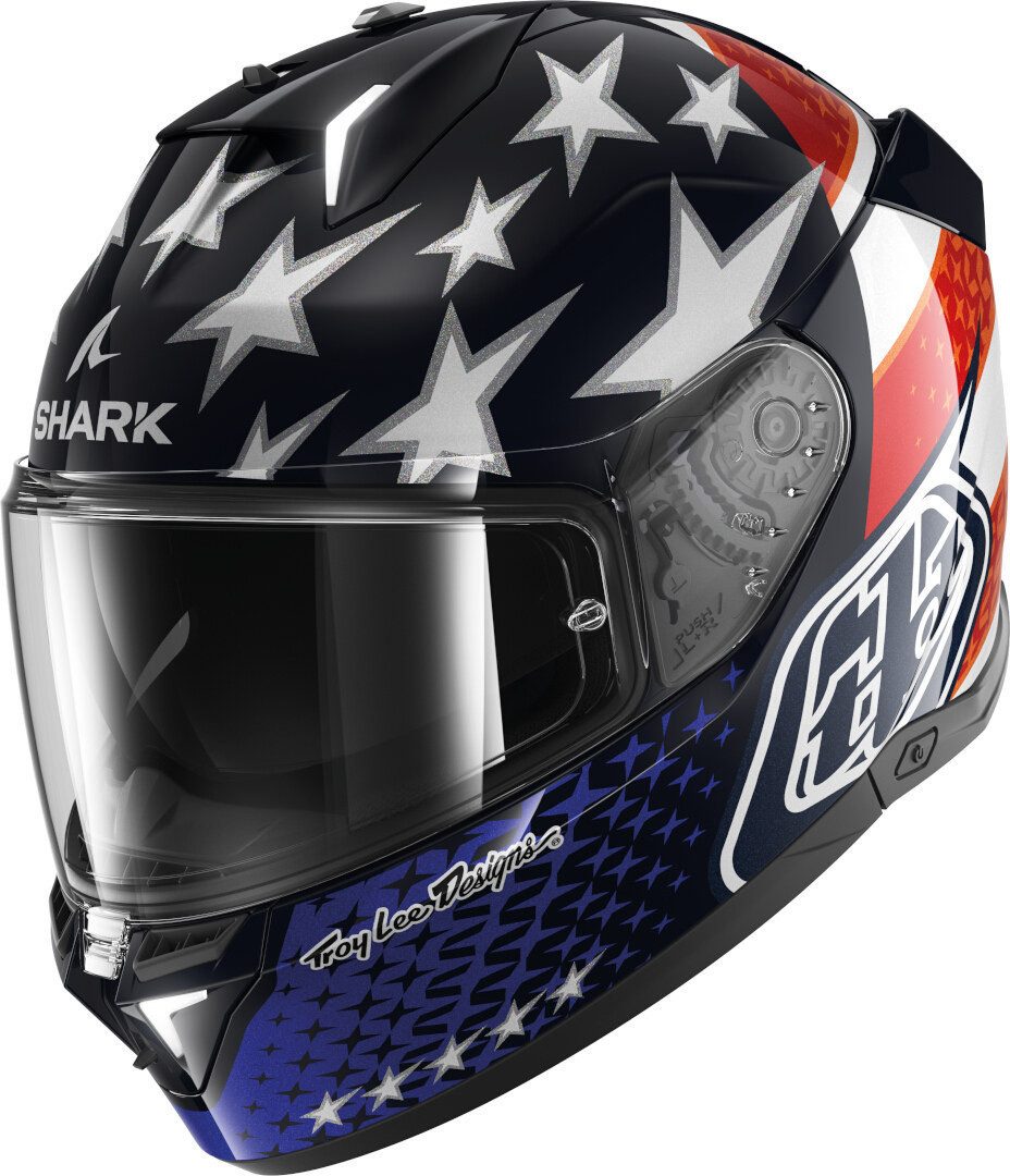 Shark Motorradhelm Skwal i3 US Flag Helm, integriertes Sonnenvisier