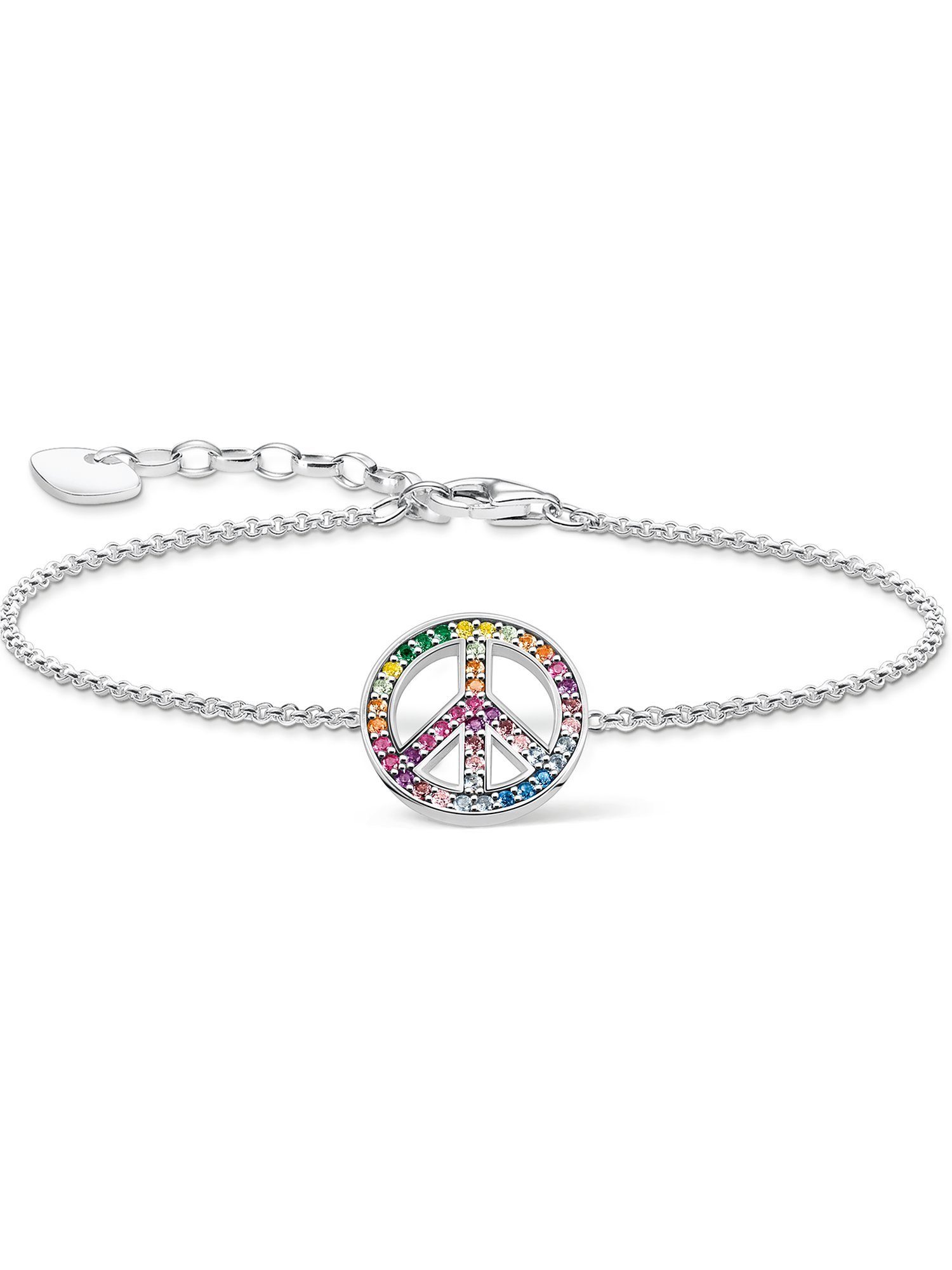 Silberarmband Thomas Sabo Damen-Armband 925er Silber Glasstein