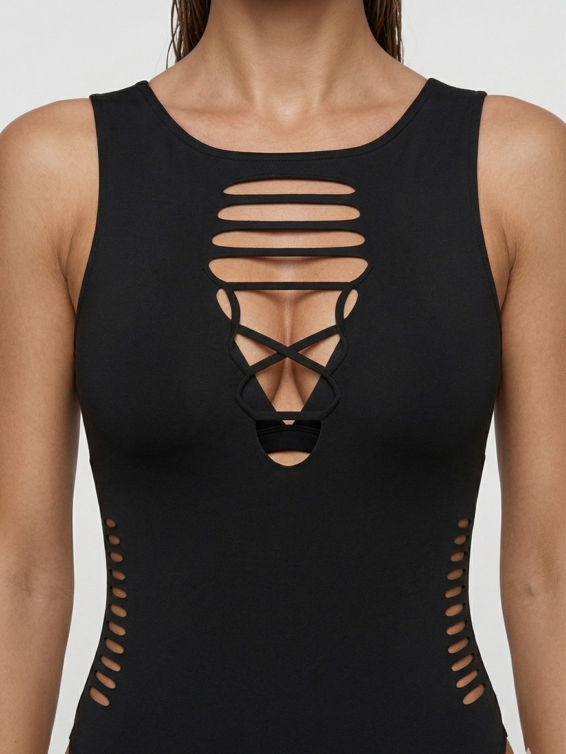 Elegant Love Body Ärmelloser Damenbody – Rückenfreie Dessous-Lingerie, Sexy Unterwäsche Strumpfbody, Shirtbody & Bodysuit – Stilvolle Damenbodys