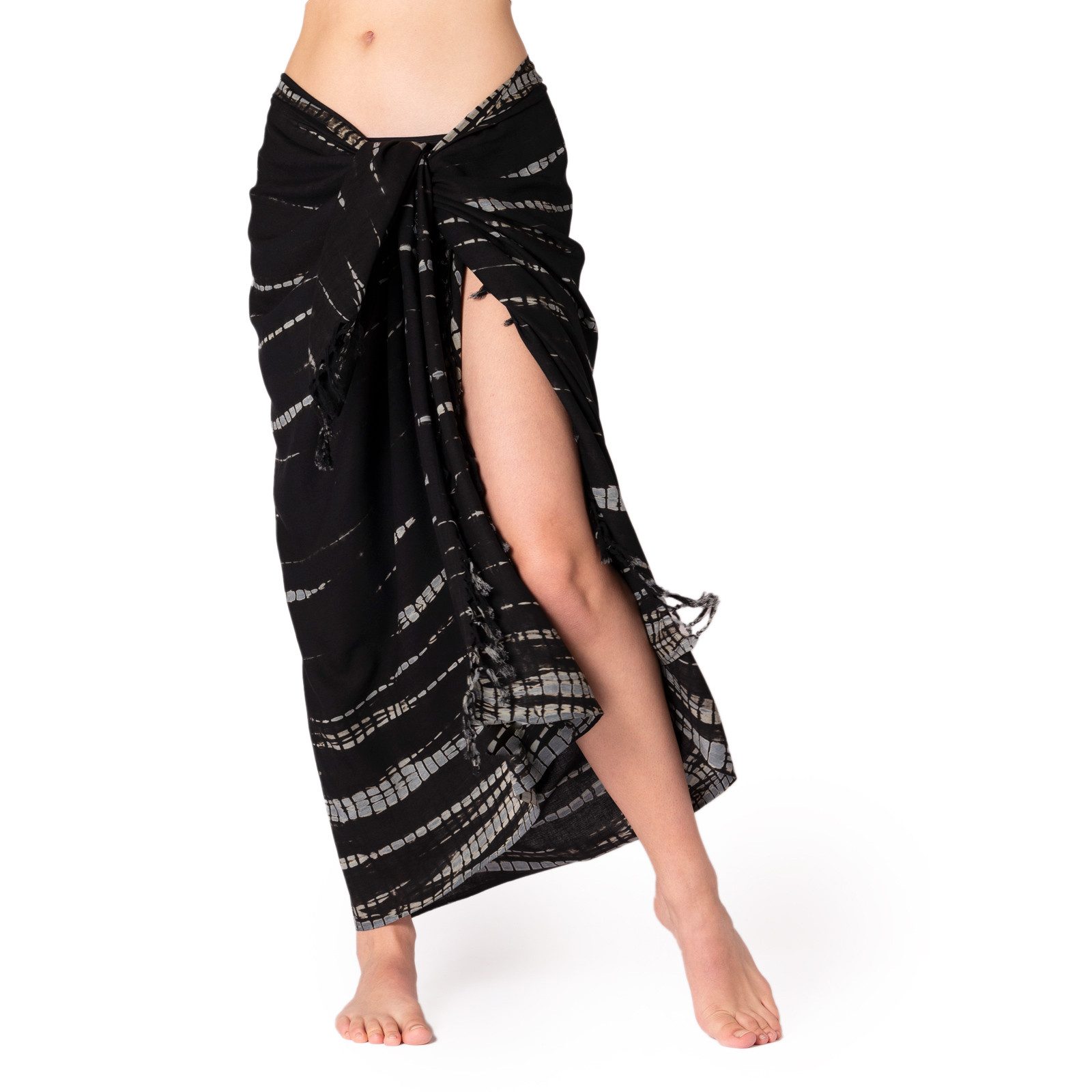 PANASIAM Pareo Tie-Dye Sarong aus hochwertiger Viskose Strandtuch für Damen & Herren, Wickeltuch Strandkleid Bikini Cover-up für den Urlaub Pareo Wickelrock