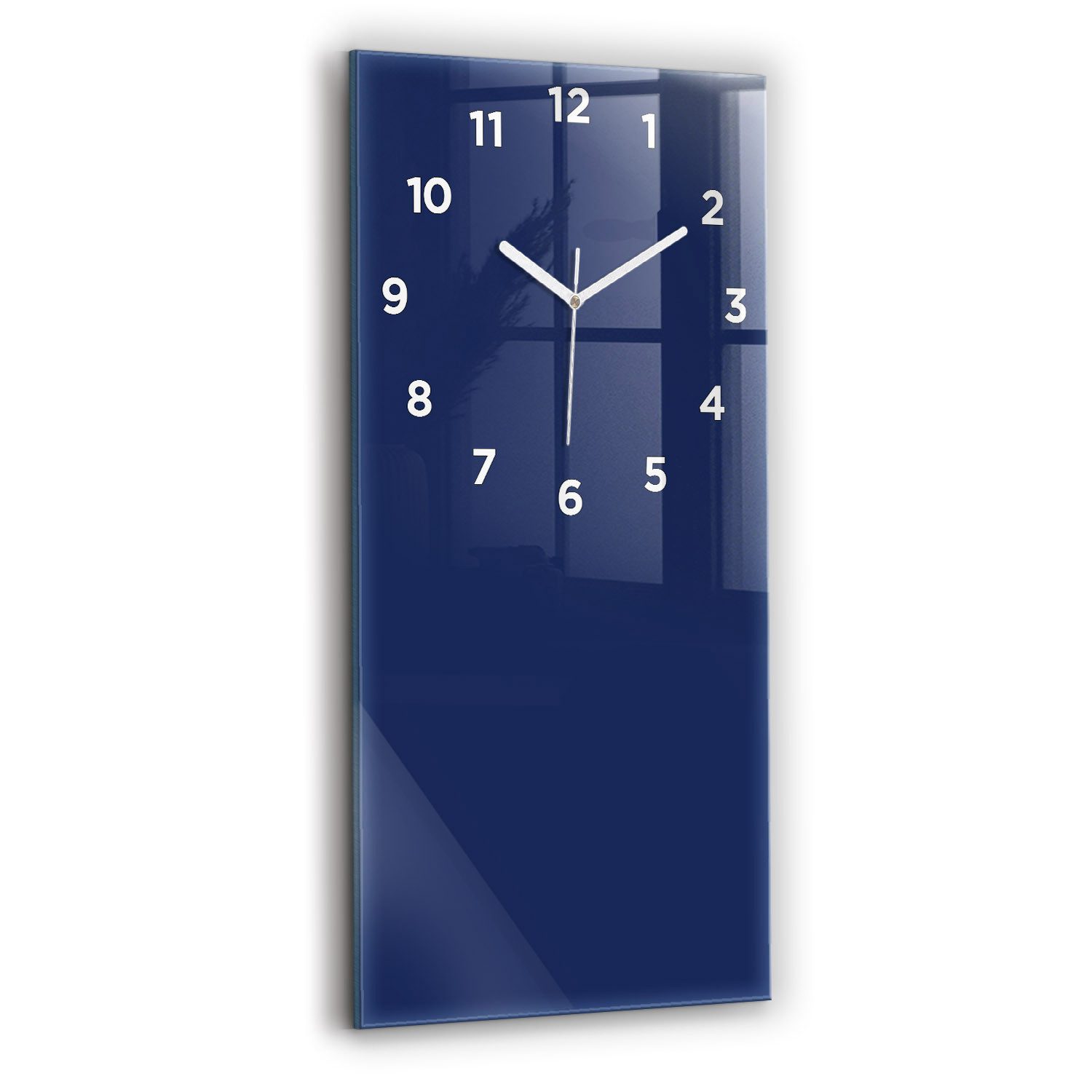 Tulup Wanduhr Glasuhr Rechteckige Wanduhr 30 x 60 cm Uhr aus Gehärtetem Glas