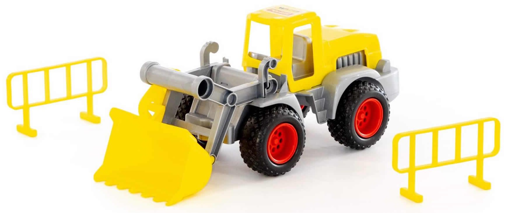 WADER QUALITY TOYS Spielzeug-Bagger ConsTruck Schaufellader Raupe Baustelle
