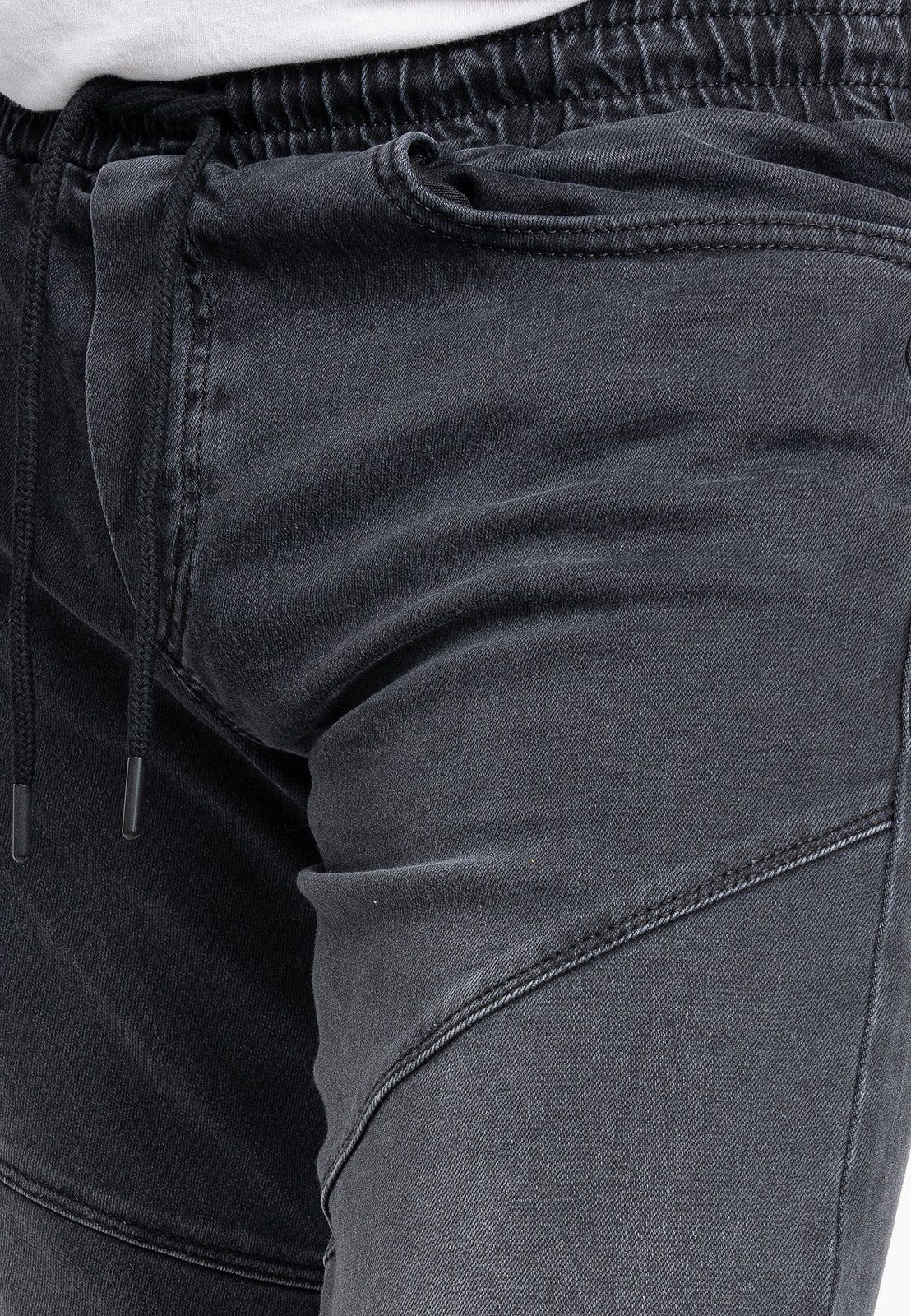 Rock Creek Regular-fit-Jeans Herren Jeans Jogger-Style Dunkelgrau RC-2190