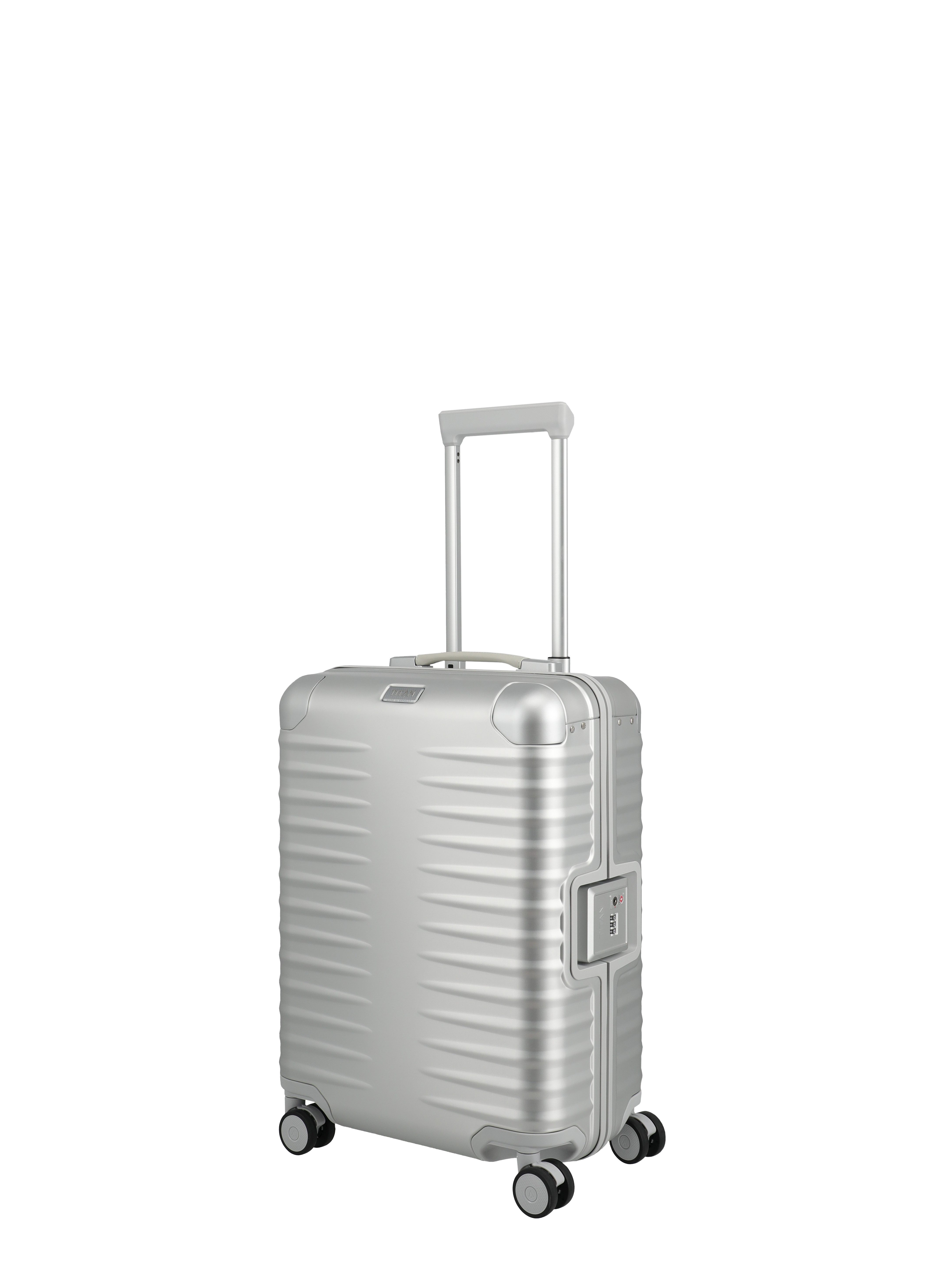 TITAN® Trolley ETERNITY Aluminium Koffer Premium, 4 Rollen, mit TSA-Rahmenverschluss, Smart Frame, Flüsterrollen – Made in Germany