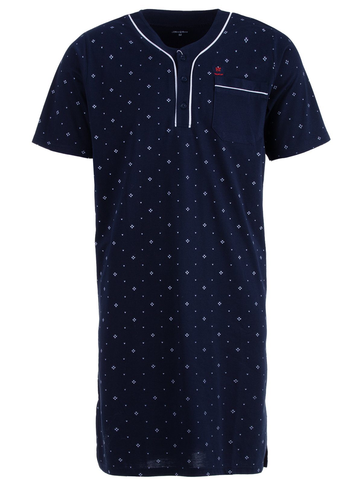 Henry Terre Nachthemd Nachthemd Kurzarm - Paspel Pfeil navy
