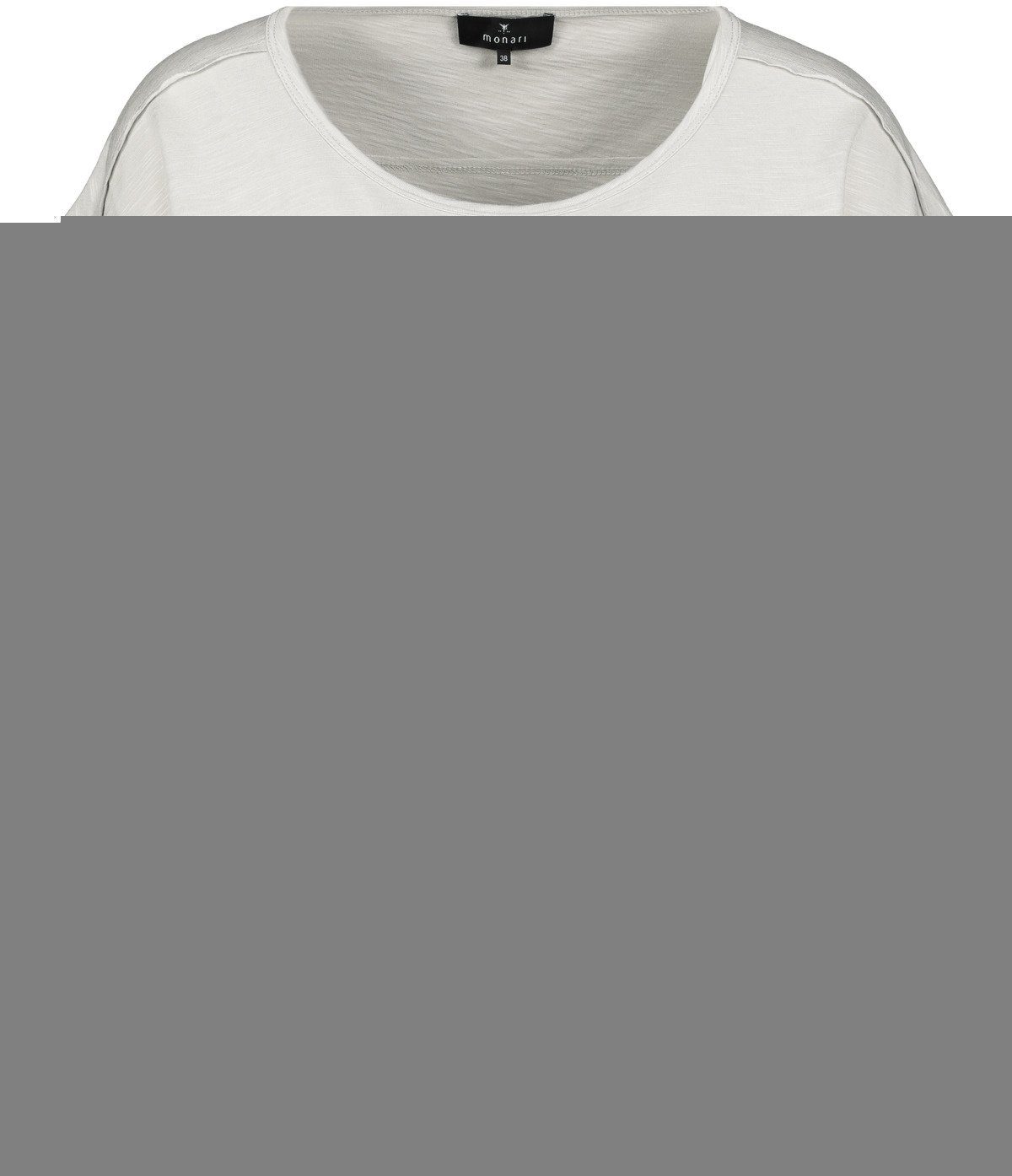 Monari T-Shirt Flammgarn jade light T 634 Shirt mit Glitzerschrift