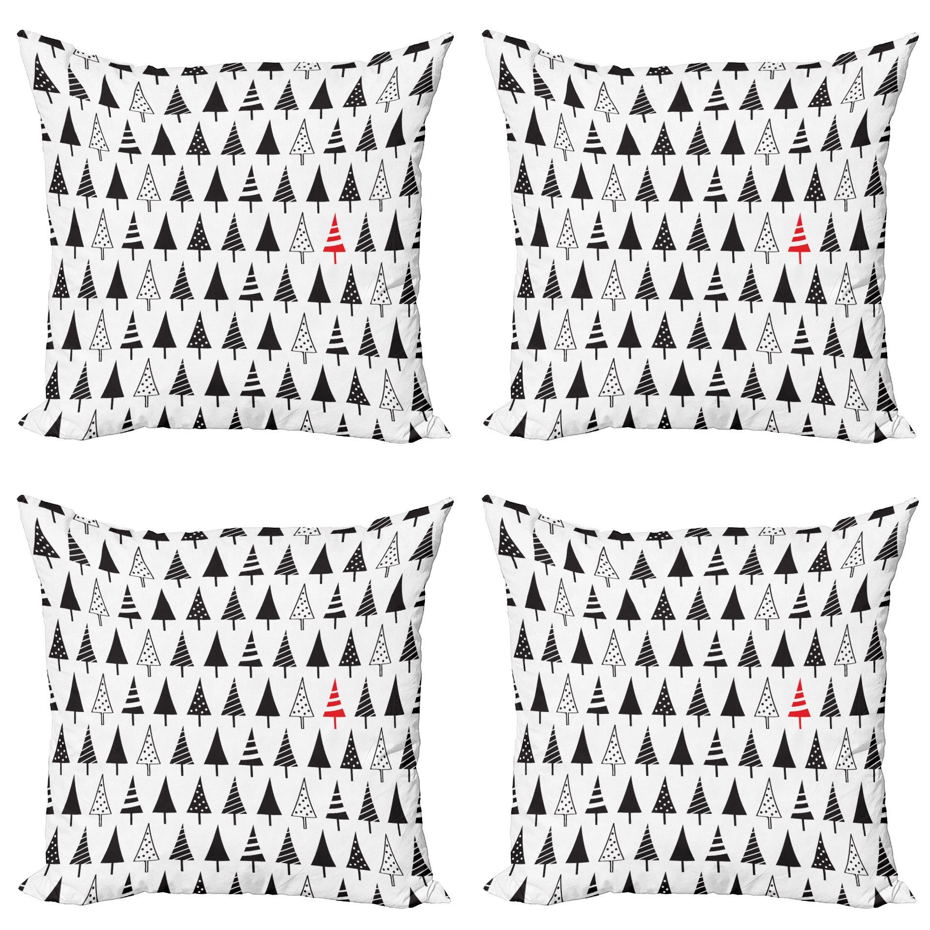 Kissenbezüge Modern Accent Doppelseitiger Digitaldruck, Triangle Pine Weihnachten Abakuhaus (4 Trees Stück)