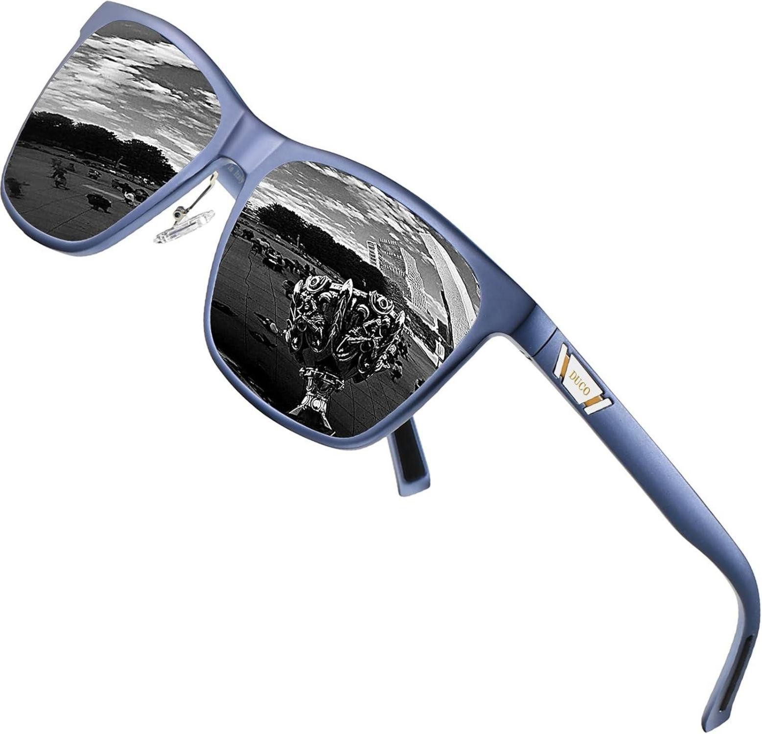 Retrosonnenbrille Polarisierte Sportsonnenbrille Herren UV400 Retro Rechteckig