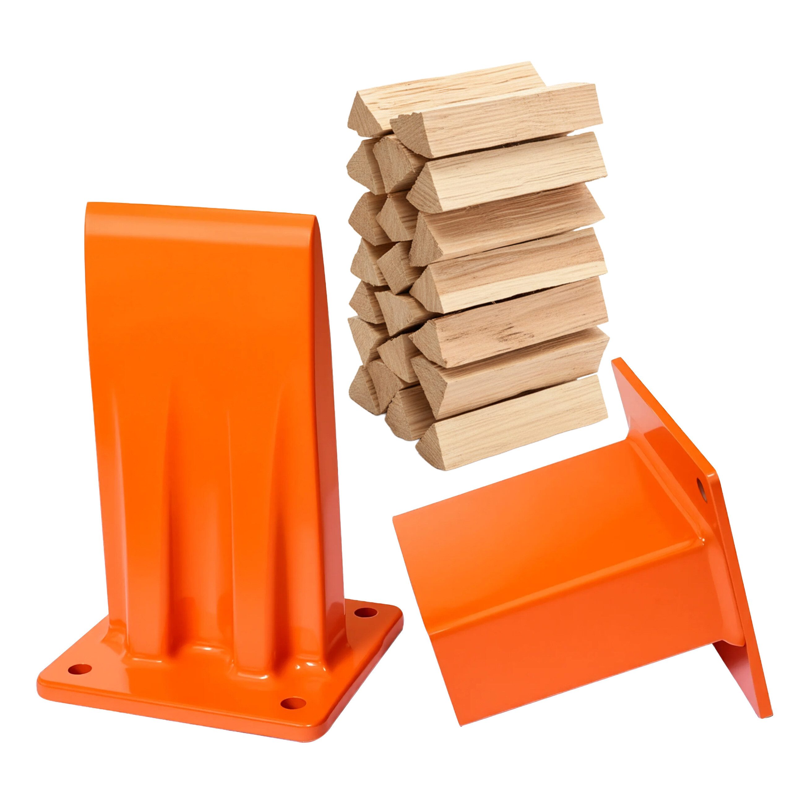 relaxdays Holzspalter Manueller Holzspalter, Spaltgutlänge bis 12 cm, Spaltgutdurchmesser bis 8 cm, (2-St)