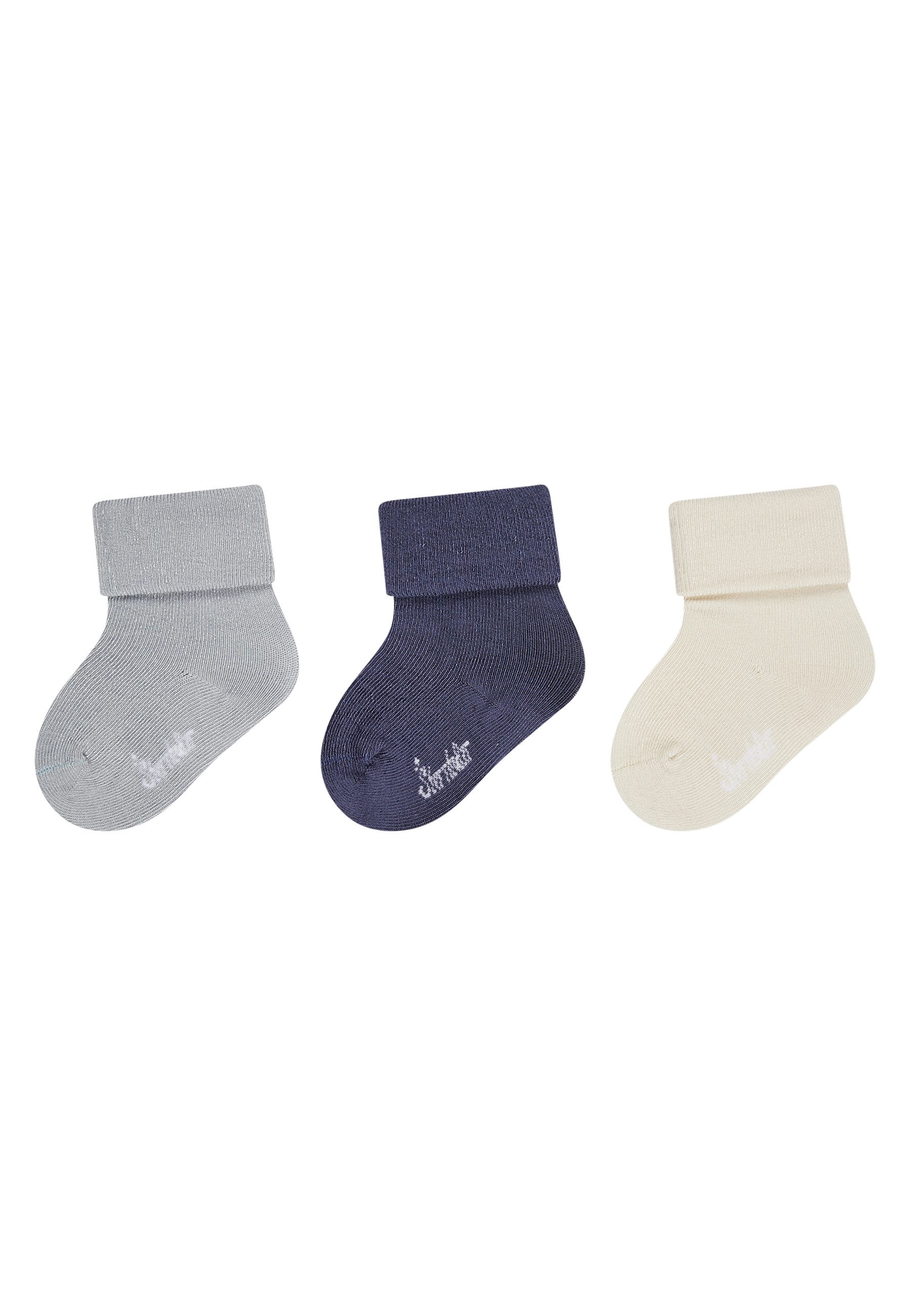 Sterntaler® Basicsocken Baby Socken 3er-Pack uni (3-Paar, 3er-Pack) Baby-Socken 3er-Pack, Umschlag, Bambus-Viskose, weich & hautfreundlich