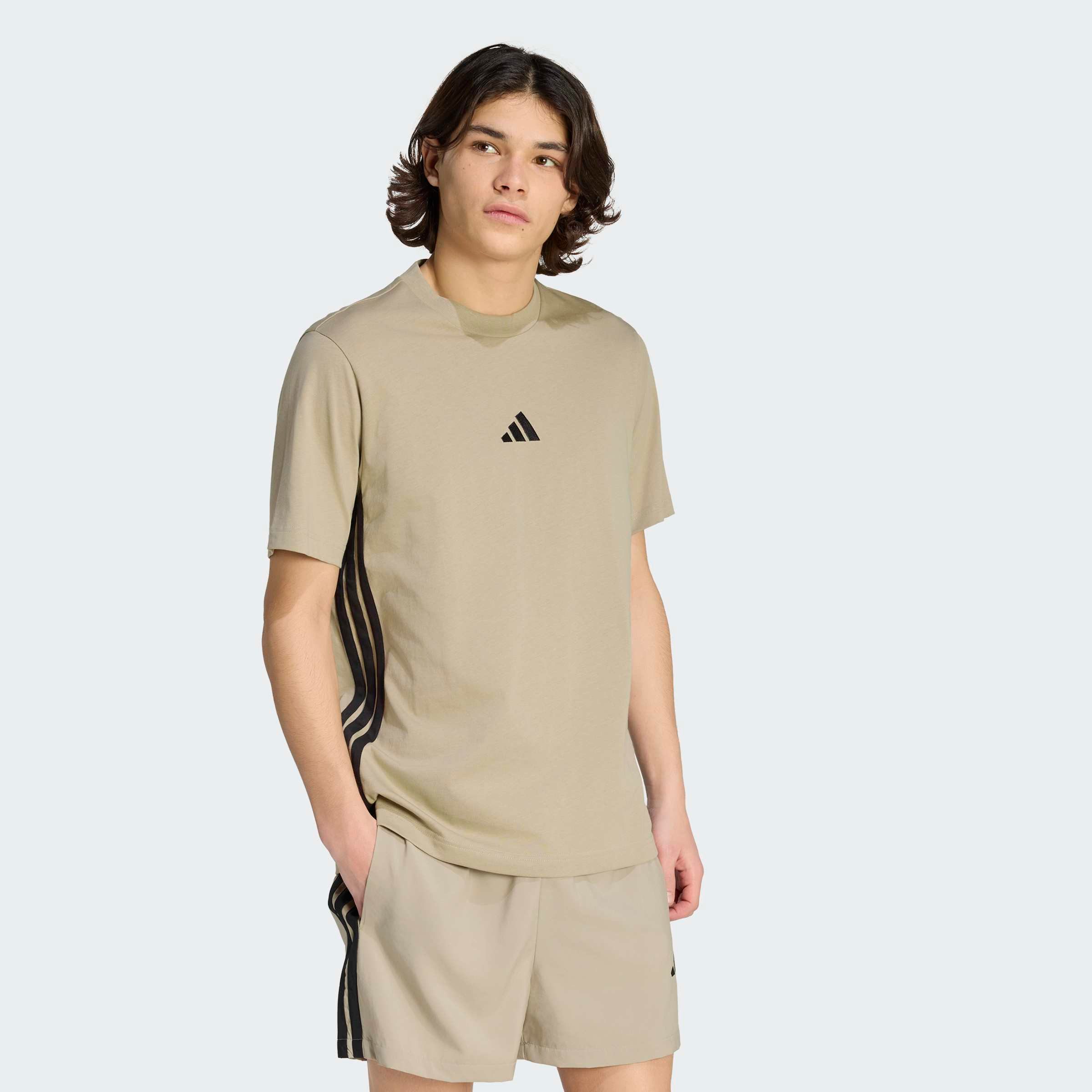 T-Shirt ESSENTIALS 3-STREIFEN SINGLE JERSEY