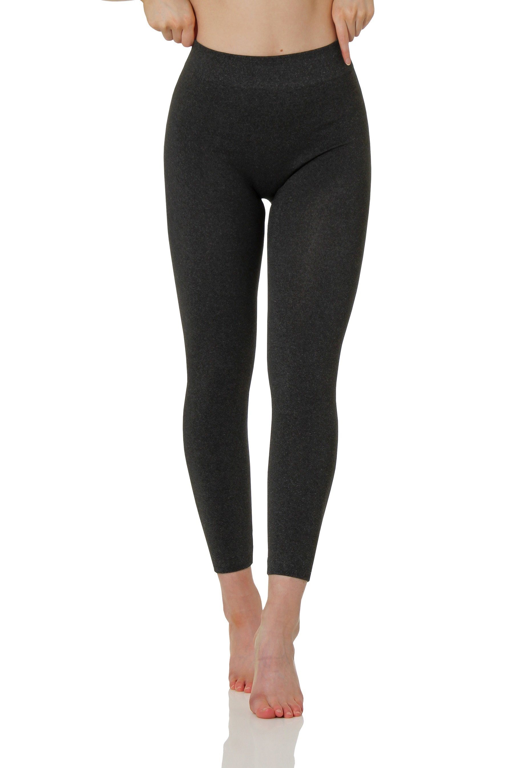 Yenita® Thermoleggings (2-tlg) mit anthrazit weichem Innenfleece