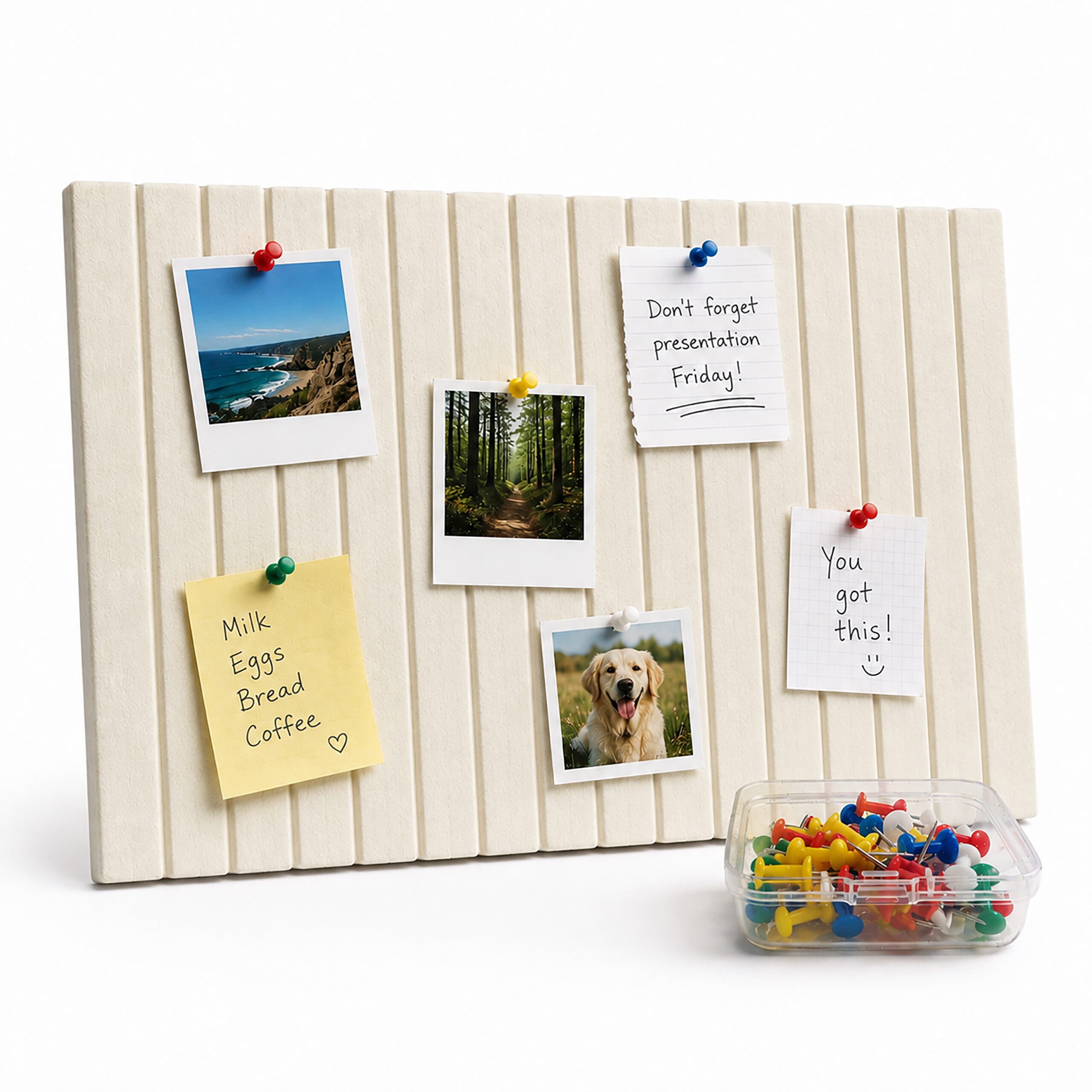 relaxdays Pinnwand Selbstklebendes Filzpinnwand Set, (2-tlg), Beige, 60 x 40 cm