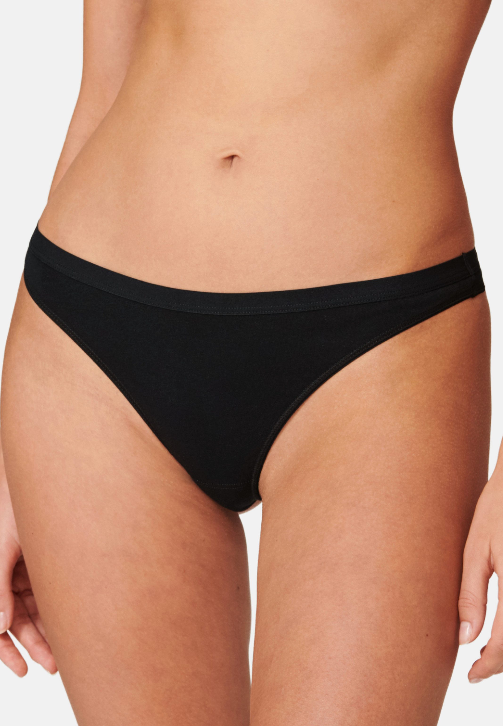 Schiesser T-String 4er Pack 95/5 Cotton (Spar-Set, 4-St) String - Baumwolle - Optimaler Tragekomfort für jeden Tag