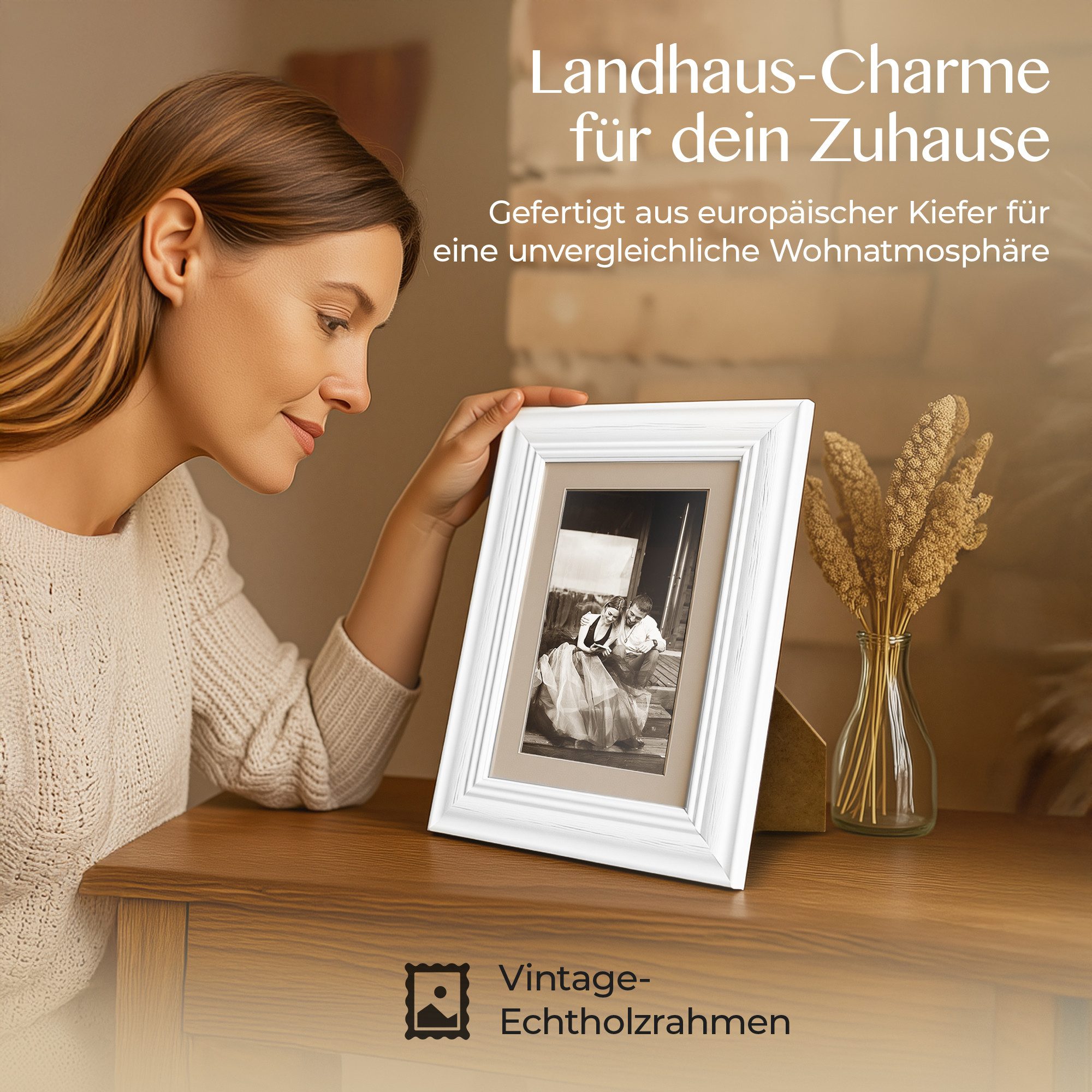 Mein Landhaus Bilderrahmen Mein Landhaus Bilderrahmen Stockholm weiß holz e günstig online kaufen