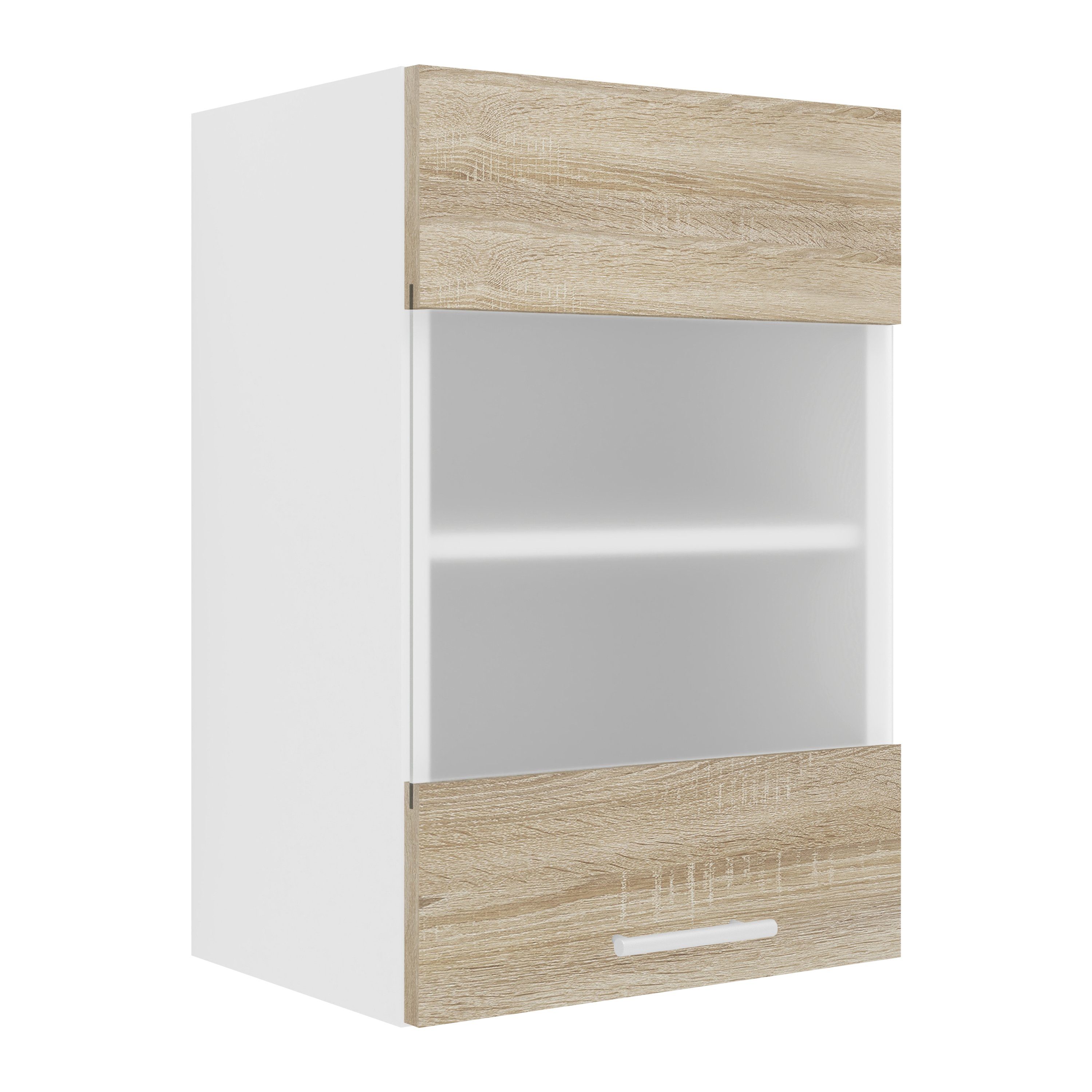 Hängeschrank 40 cm Küchenschrank (1-St) VCM Weiß / B. Hängeschrank Küche Sonoma-Eiche Esilo