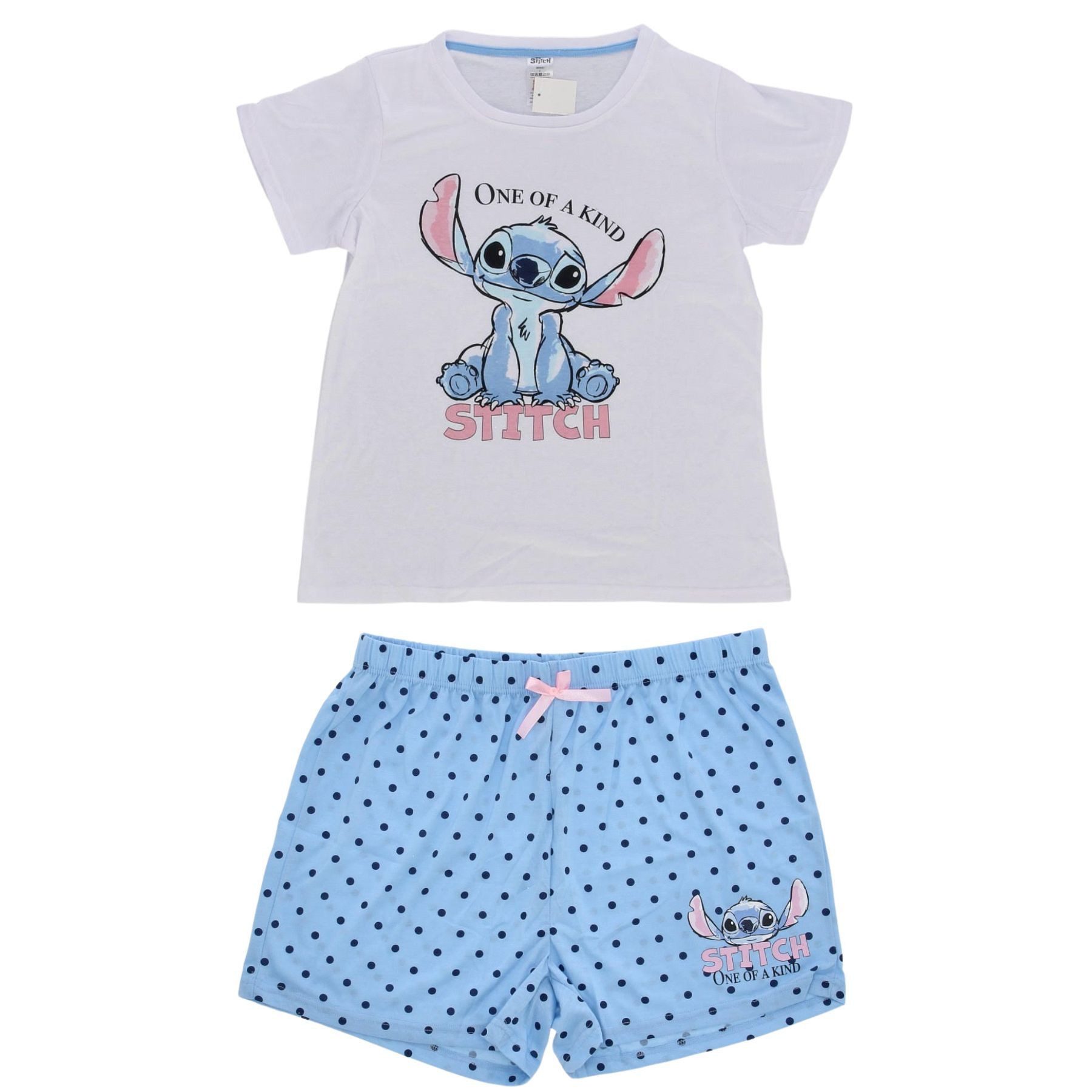 Lilo & Stitch Schlafanzug Damen Pyjama Set aus Baumwolle – Kurzarm Shirt & günstig online kaufen