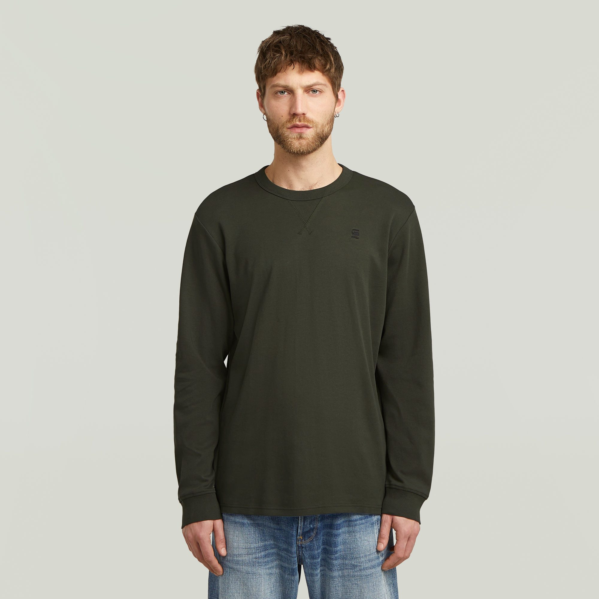 G-STAR Longsleeve Nifous R mit geripptem günstig online kaufen