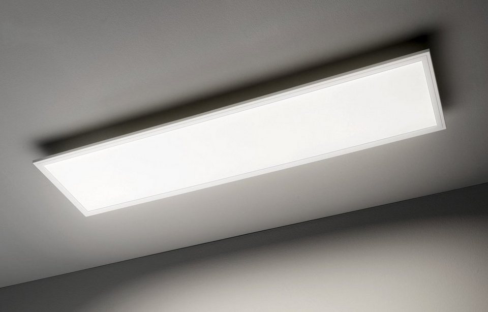casa NOVA LED Deckenleuchte SINA CCT, 1-flammig, B 119 x T 29 cm, Weiß,  Anpassung der Farbtemperatur, LED fest integriert, Neutralweiß,  Tageslichtweiß, Warmweiß, LED Deckenlampe, Aluminium, Kunststoff