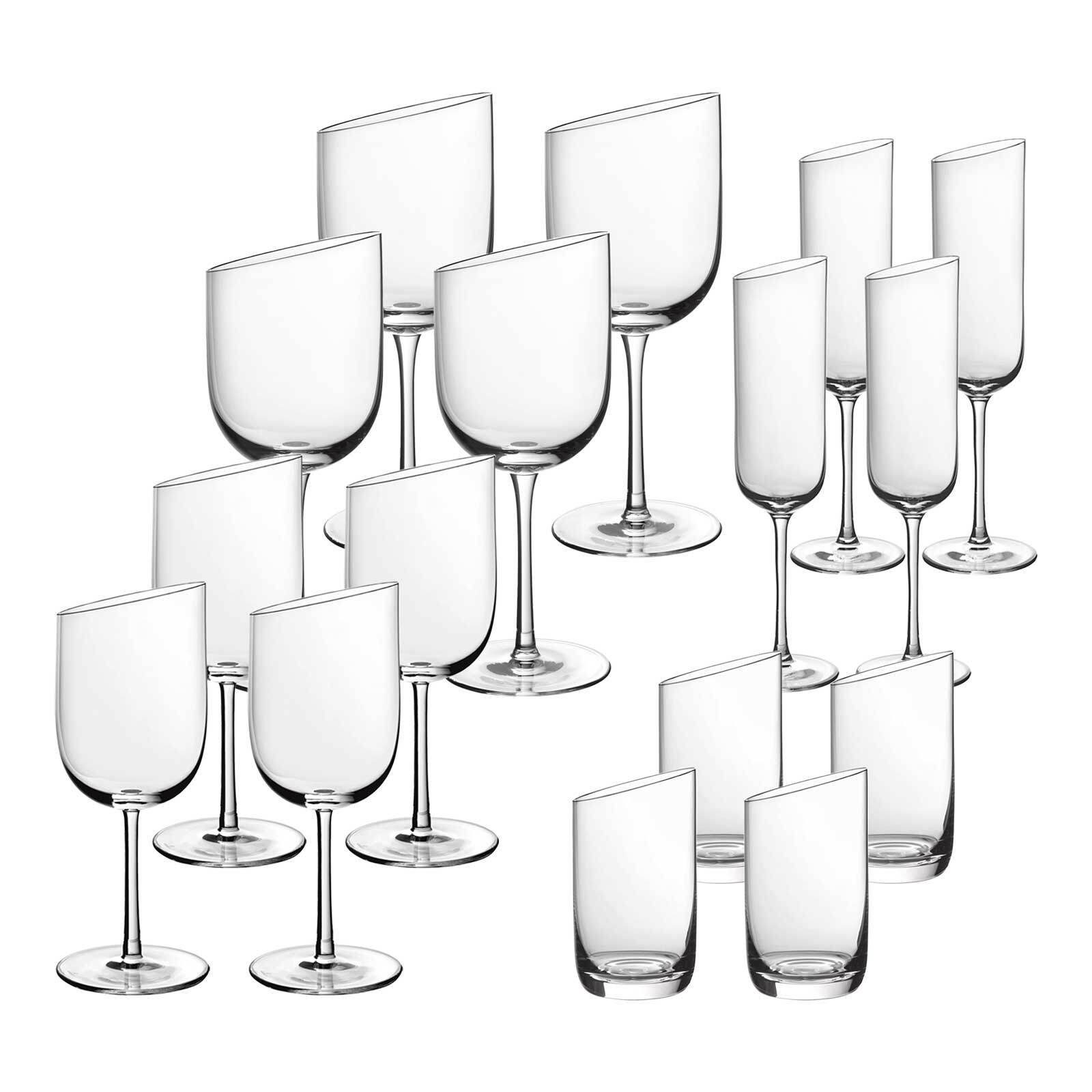Villeroy & Boch Gläser-Set NewMoon Wein- und Sektgläser 16er Set, Glas