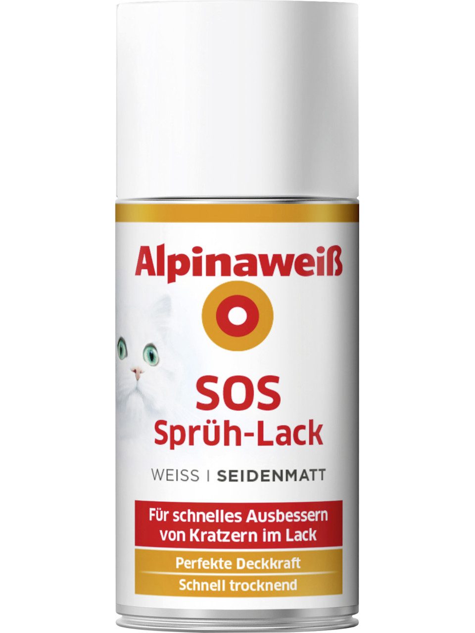 Alpina Sprühlack Alpinaweiß SOS Sprühlack 150 ml weiß seidenmatt
