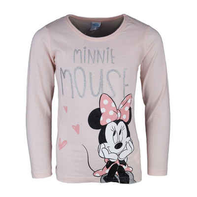 Disney Minnie Mouse Langarmshirt »Kinder Shirt« Gr. 104 bis 134, Baumwolle