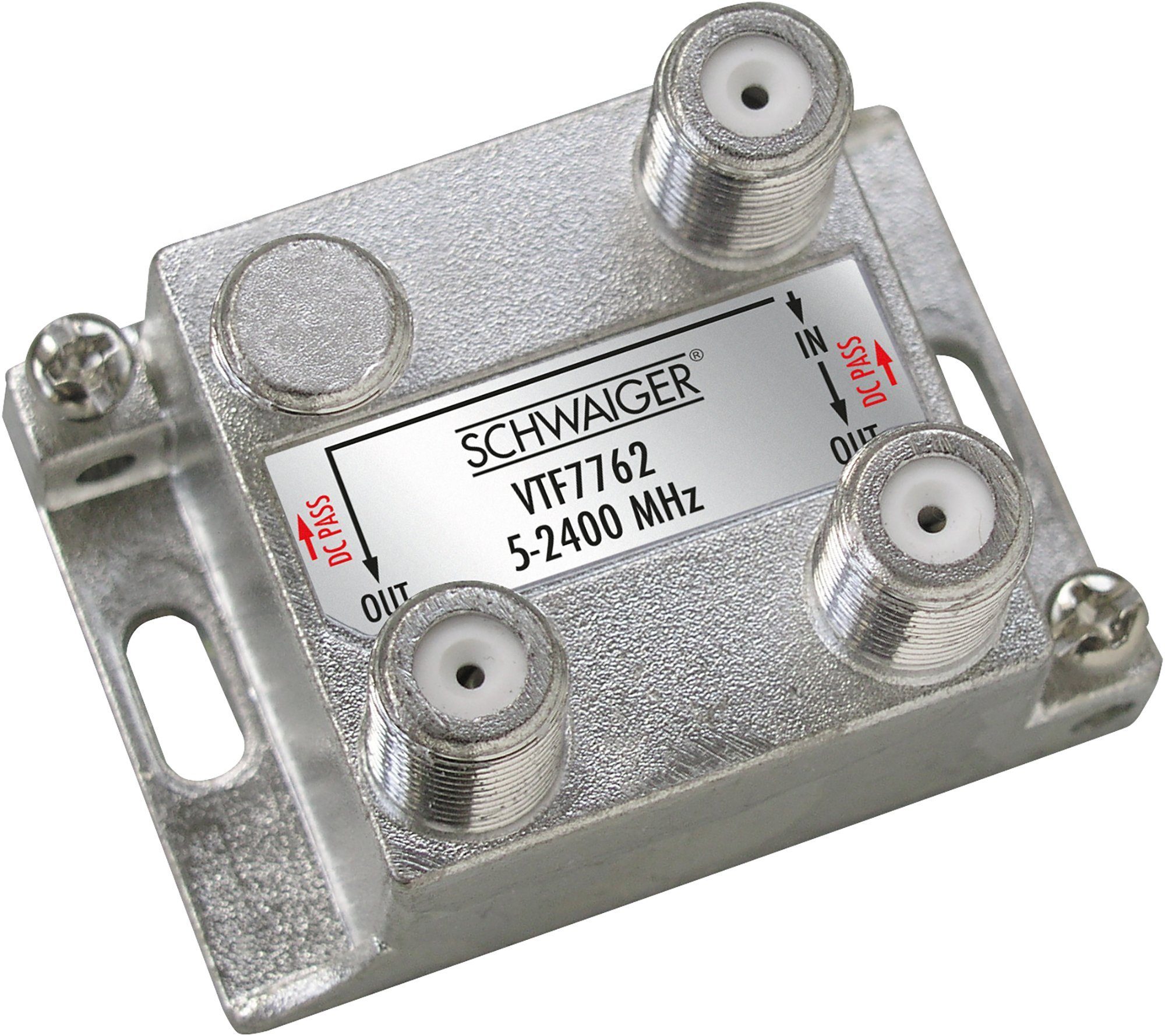 Schwaiger Дистрибьютор сат VTF7762 531 (verteilt ein Signal auf zwei Teilnehmer), für Kabel-, Antennen- und Satellitenanlagen