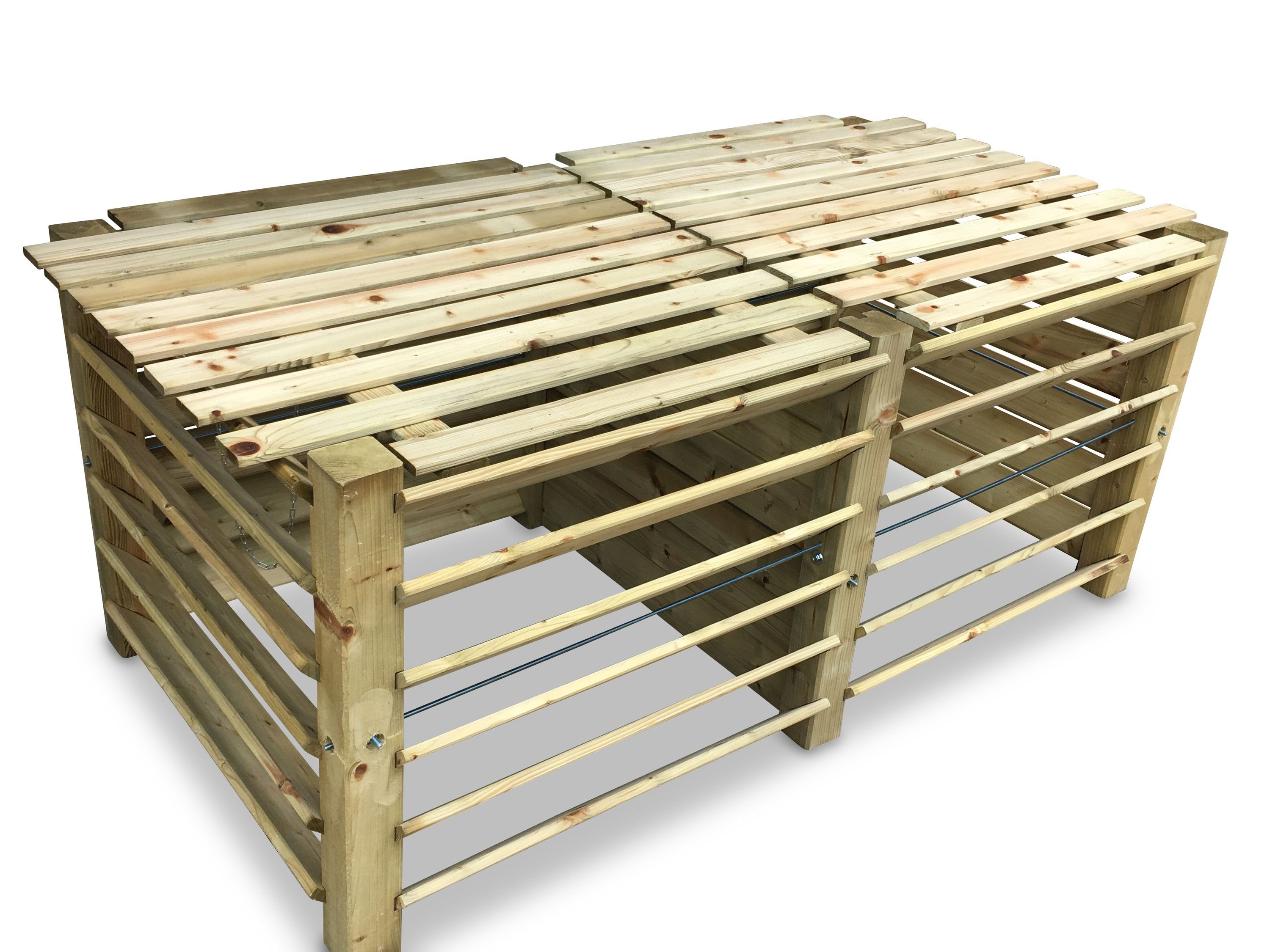 GartenDepot24 Komposter Doppel-Komposter mit Deckel - ca. 1300 L