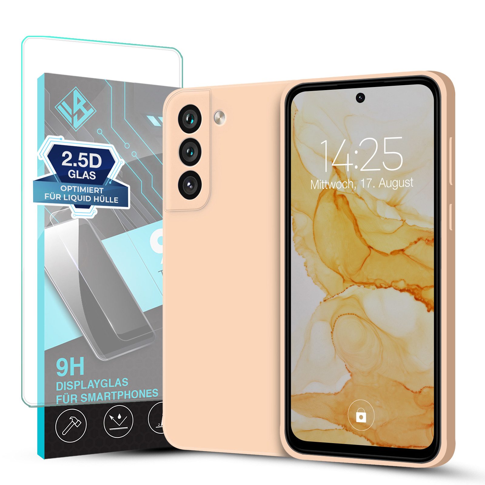Tec-Expert Handyhülle SoftGrip Cover Hülle für Samsung Galaxy S21 5G, Handy Case Bumper integrierter Kameraschutz flexibel