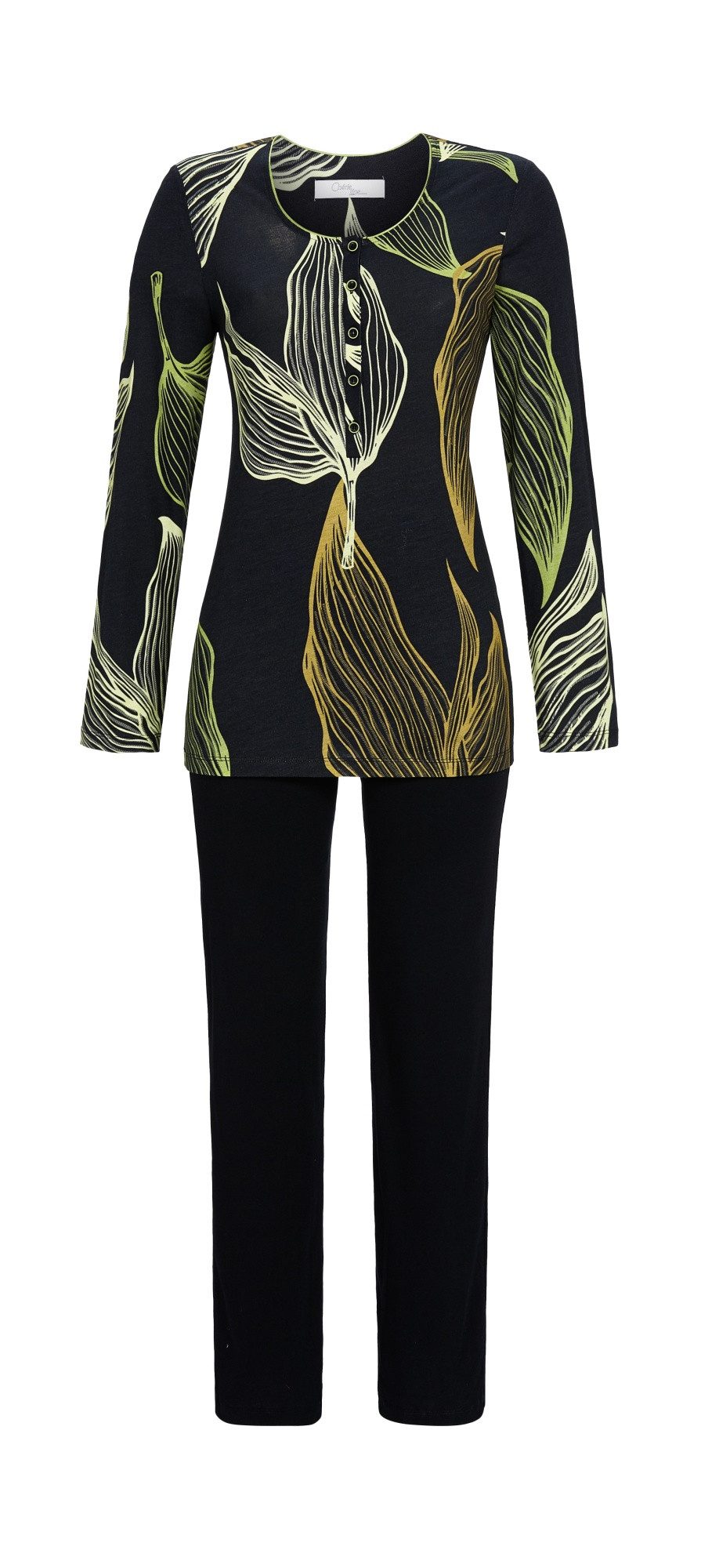 Chérie Line Pyjama mit Knopfleiste (2 tlg)
