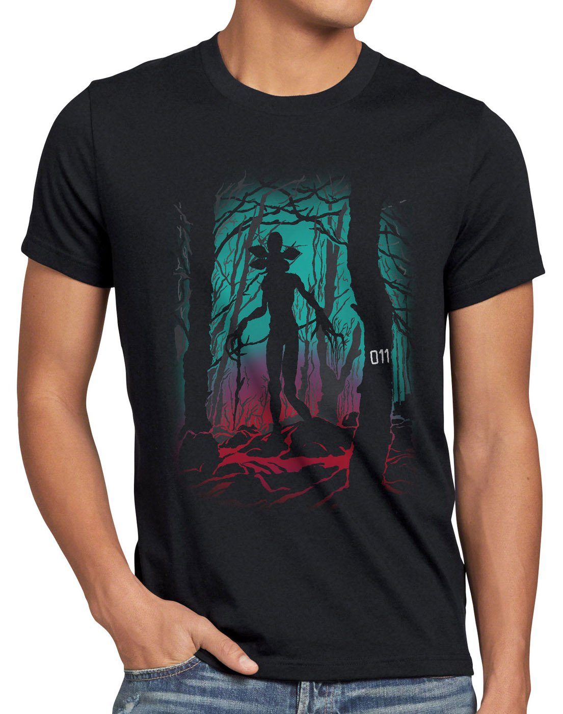 elfi style3 Herren Demogorgon things Print-Shirt hawkins monster halloween T-Shirt stranger eleven