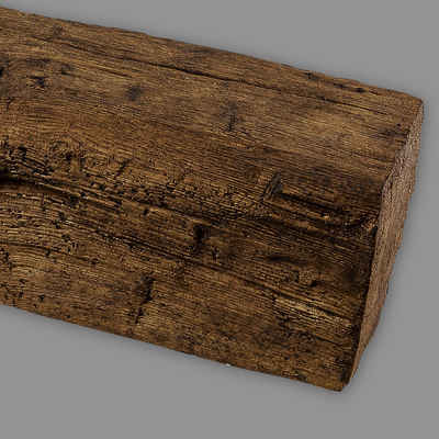 Homestar Zierleiste Deckenbalken Holzimitat Eiche, 12 x 12 cm, Länge 2 m, kleben, Polyurethan, leichte und kostengünstige Alternative zu Echtholz-Balken