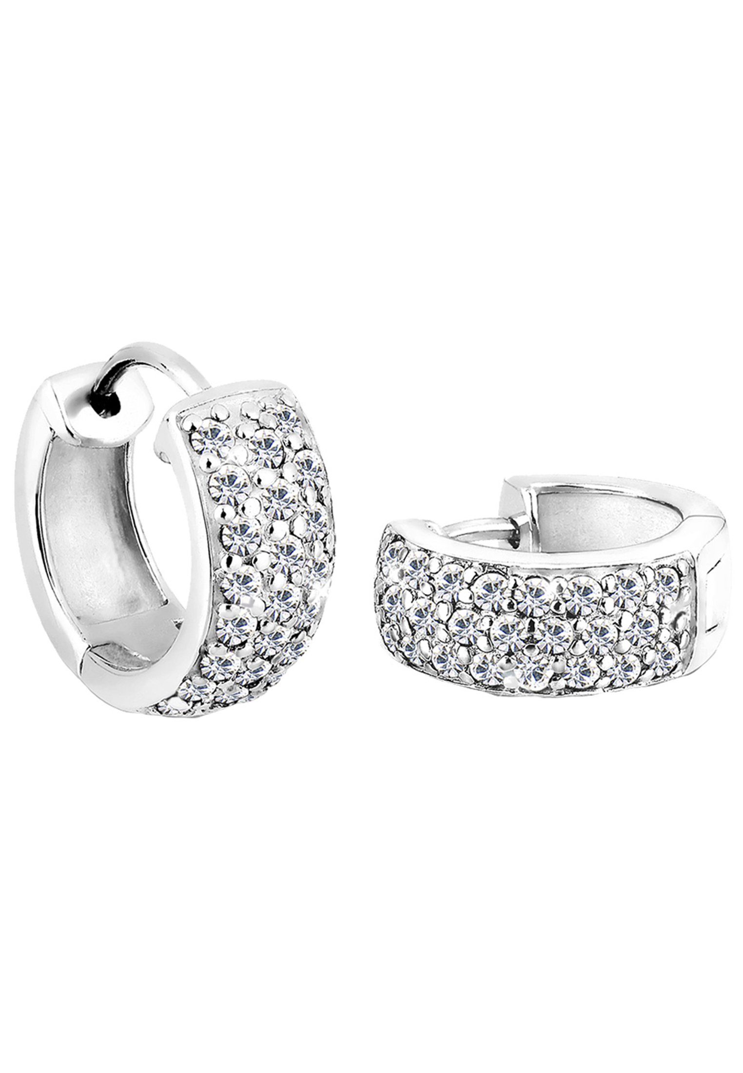 Elli Paar Creolen Paar Creolen Elegant 925 Silber, mit Kristallen von Swarovski®
