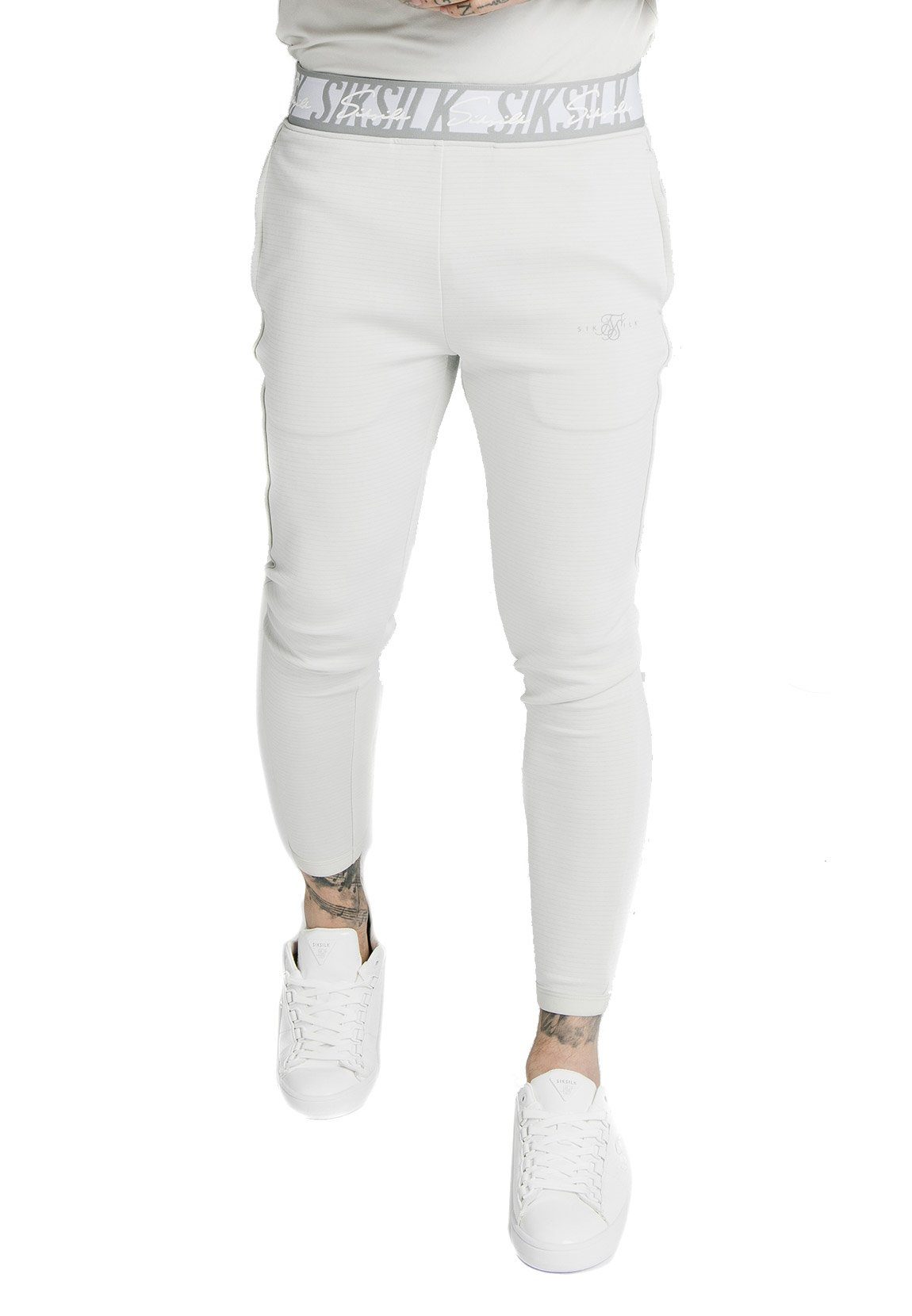 SS-17748 SCOPE SikSilk TAPE Grey PANT Ice Siksilk Jogger TRACK Herren Jogginghose