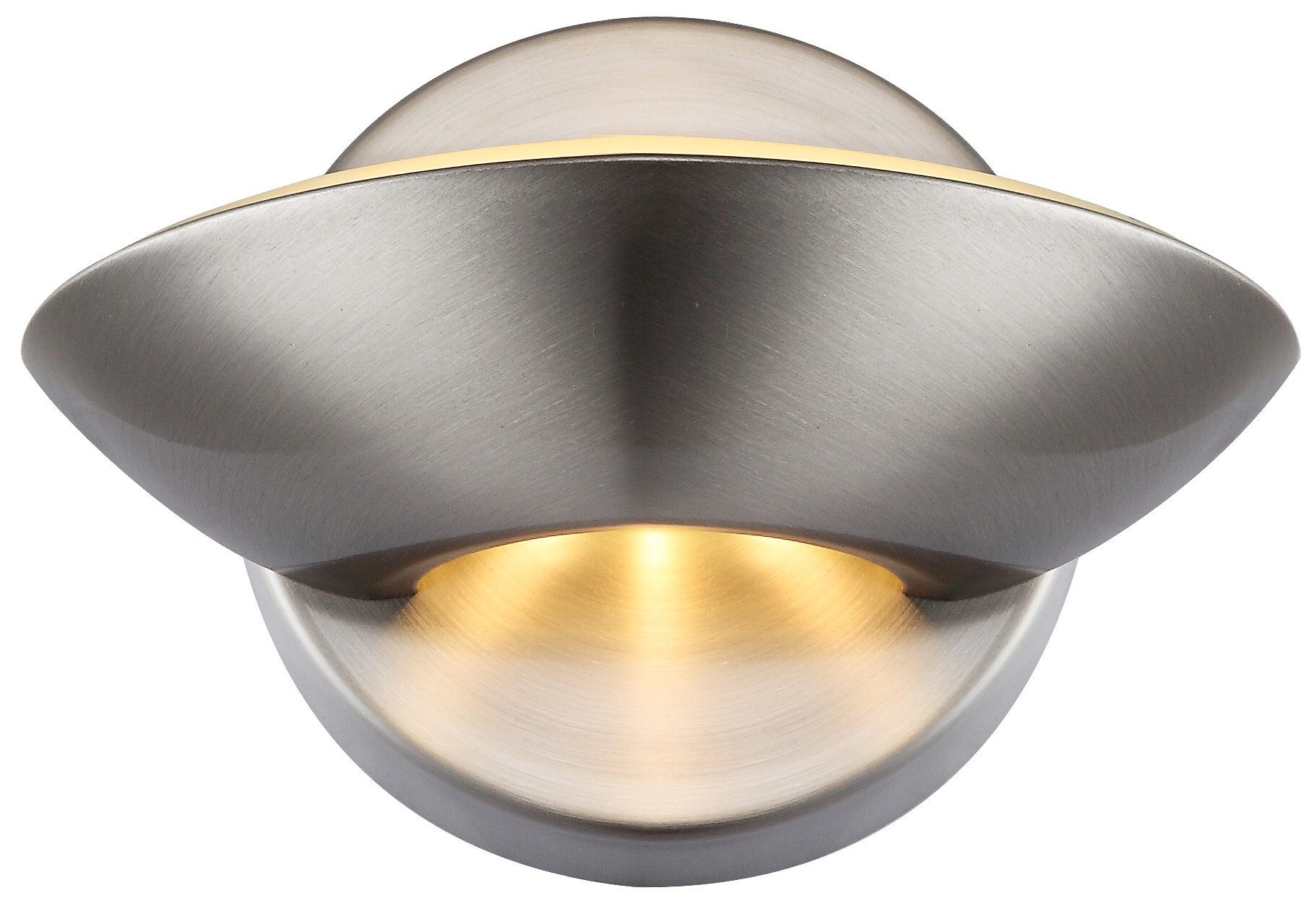 GLOBO LIGHTING Wandleuchte SAMMY, LED fest integriert, Warmweiß, Wandleuchte Nickel, Glas, Licht auf-/abwärts, LED 3+4W