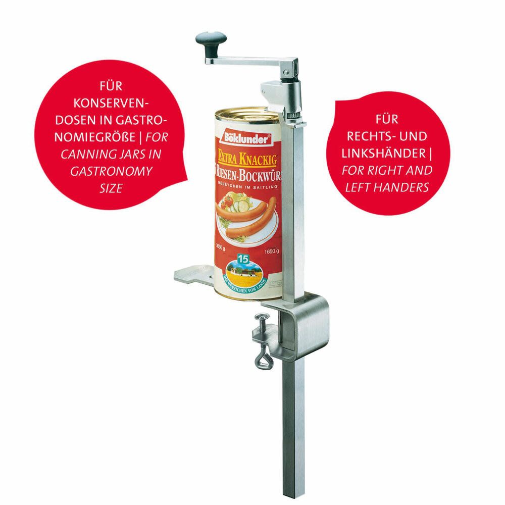 WESTMARK Dosenöffner zur Tischmontage + Ersatzteilset, für Gastronomie/Profi-Küchen
