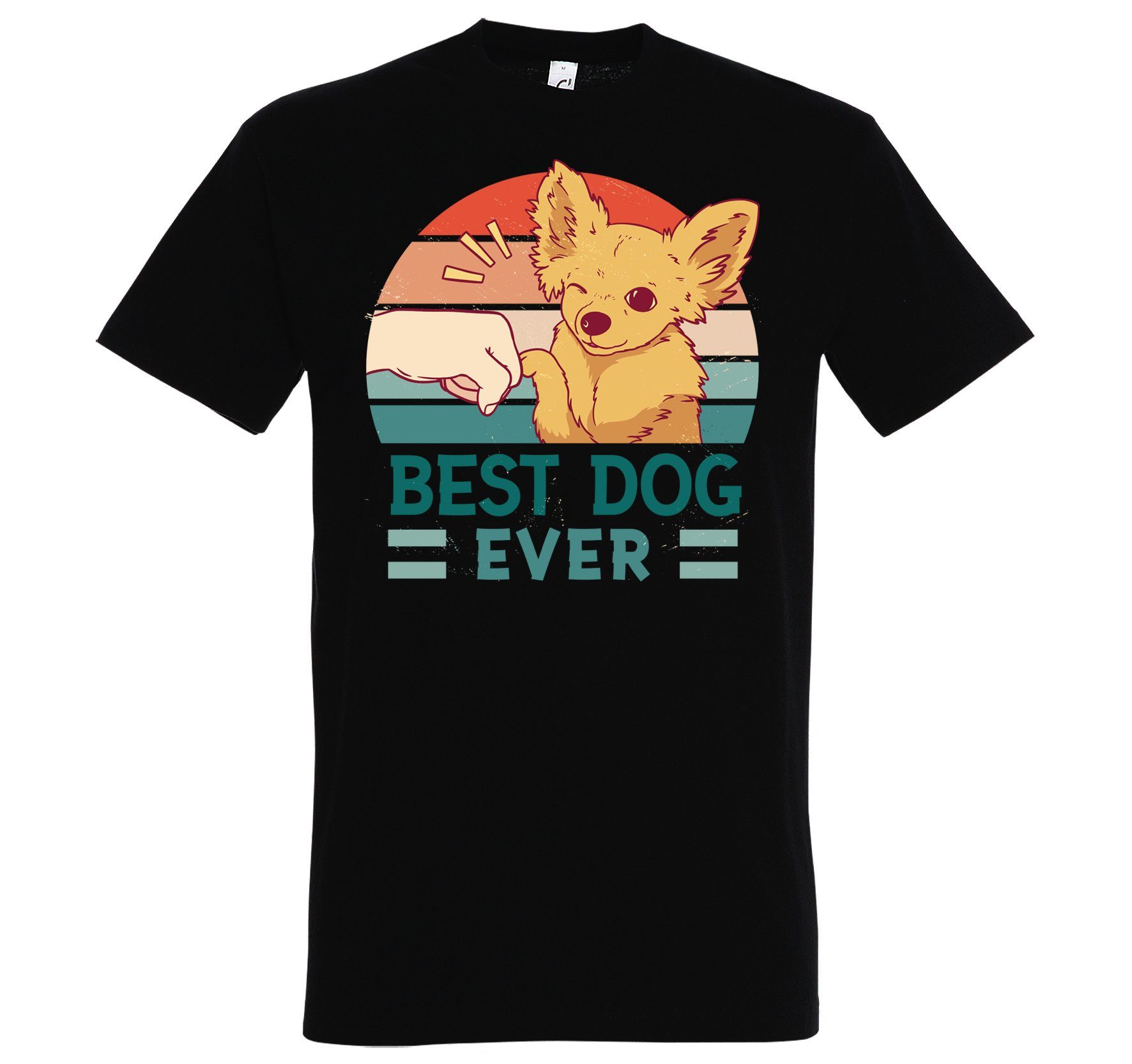 Youth Designz T-Shirt Best Dog Ever Herren T-Shirt mit Trendigem Frontdruck Schwarz