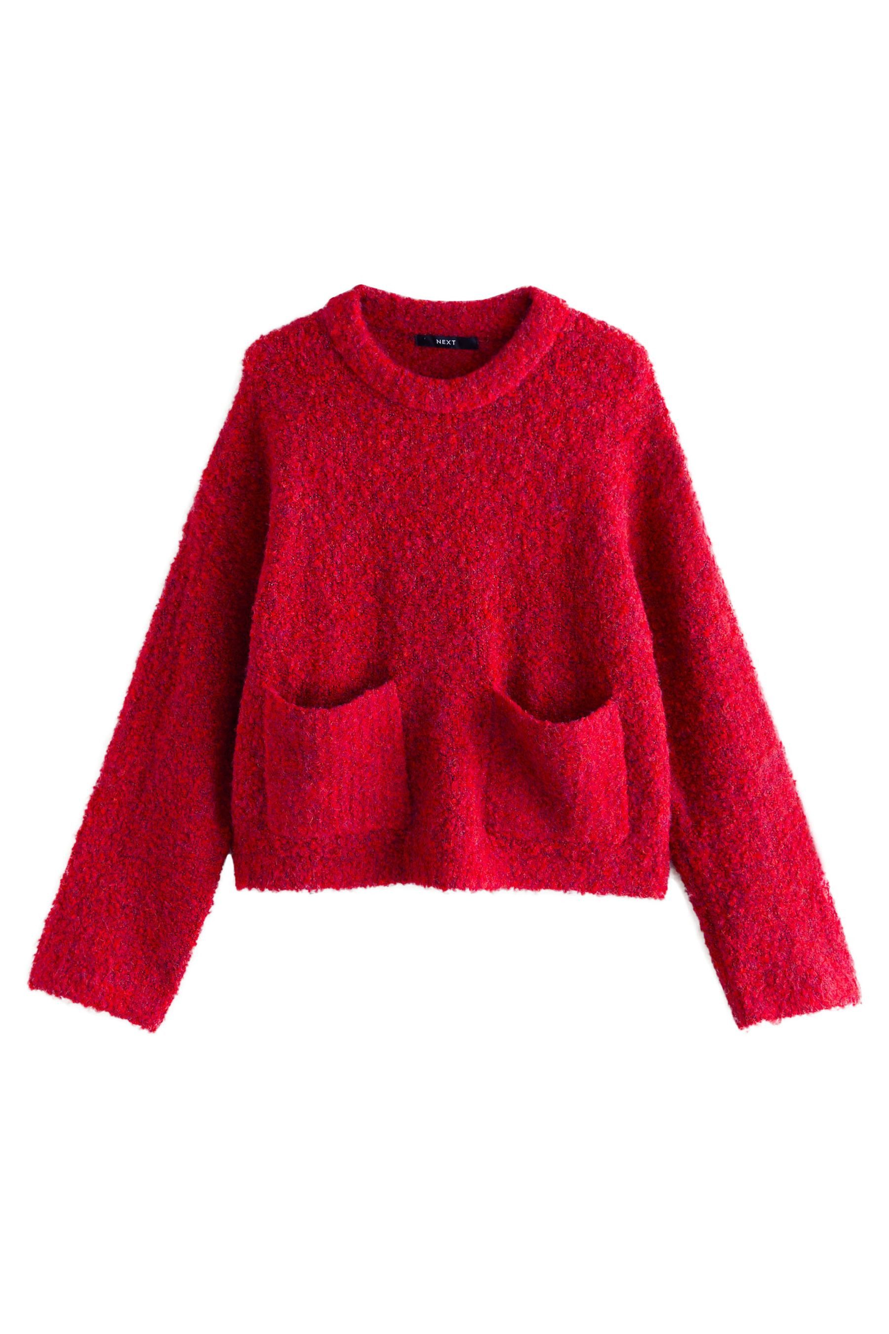 Next Rundhalspullover Bouclé-Rundhalspullover mit Wolle (1-tlg) günstig online kaufen