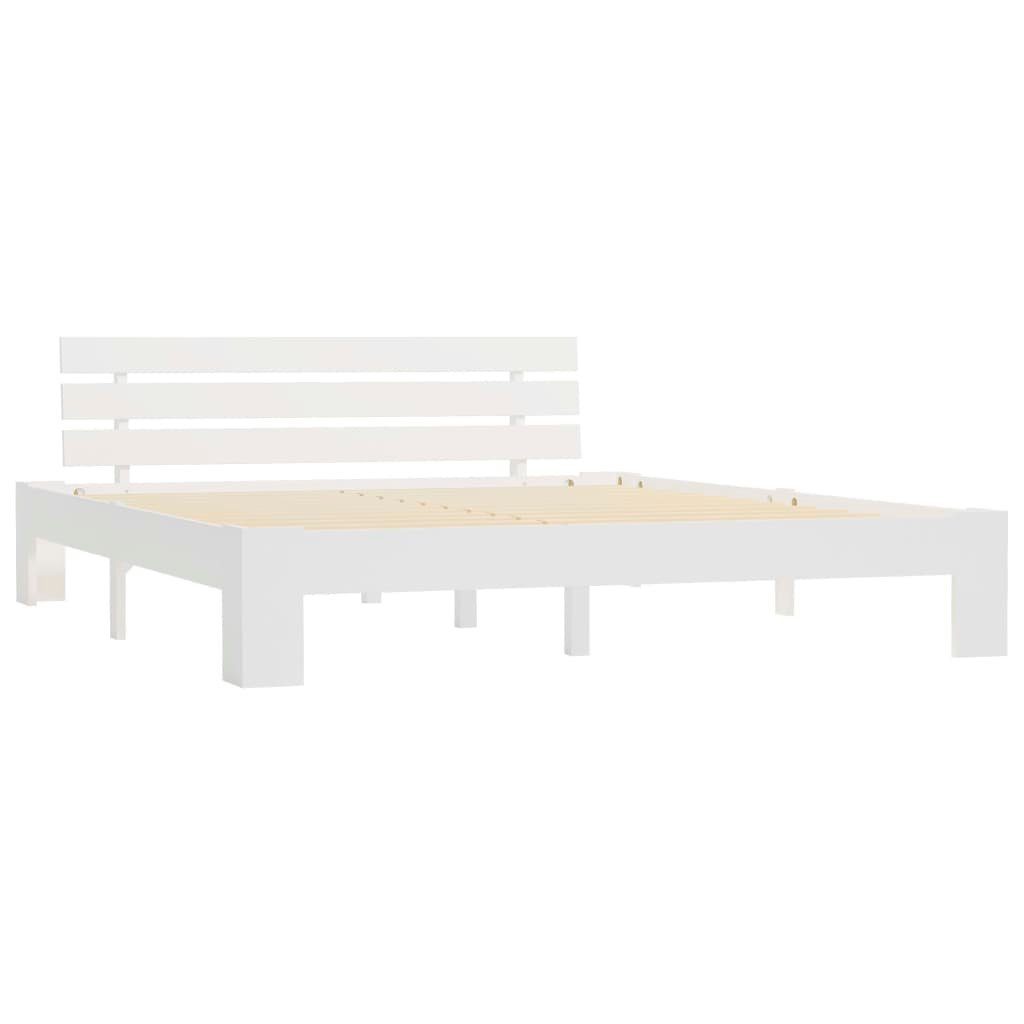 furnicato Bettgestell Massivholzbett Weiß Kiefer 160x200 günstig online kaufen