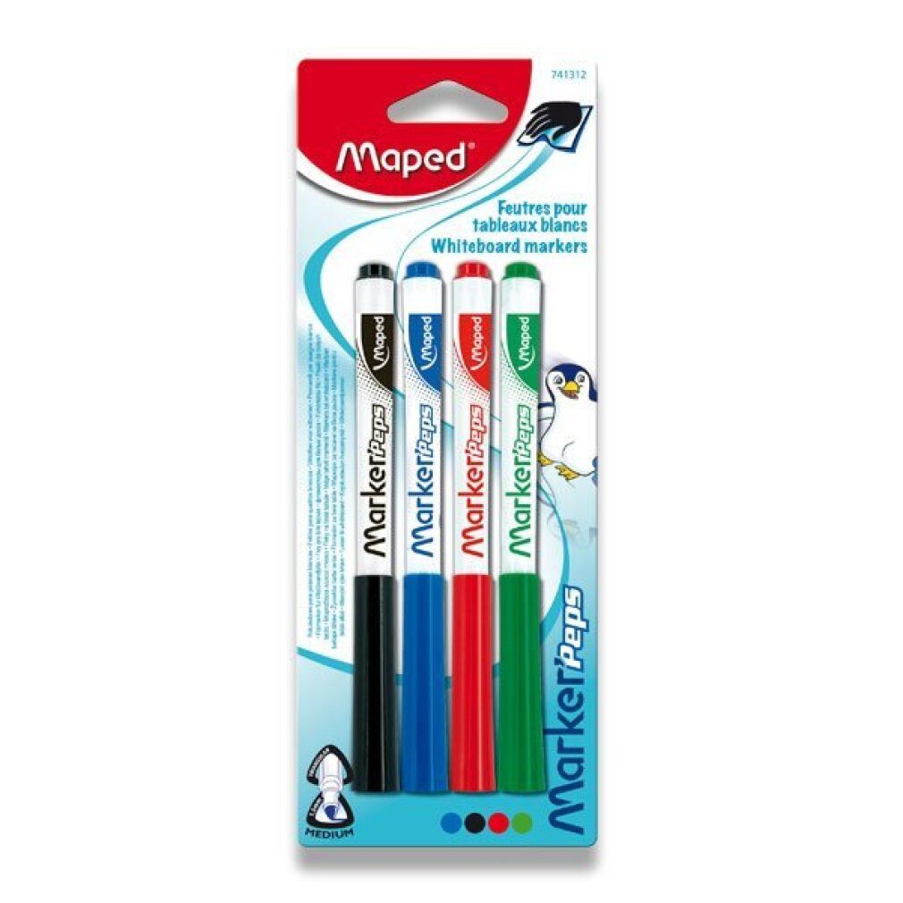MAPED Whiteboard Marker Whiteboard-Marker Marker'Peps 4 Stück