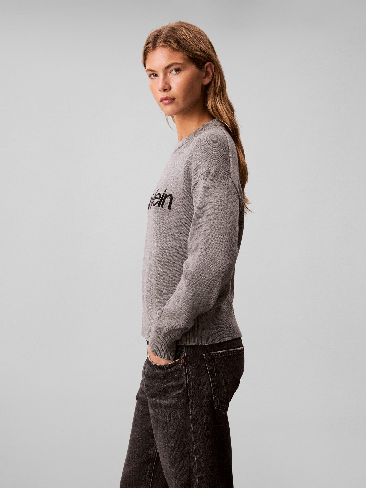 Calvin Klein Jeans Strickpullover Cotton Graphic Pullover Mit Rundhalsausschnitt