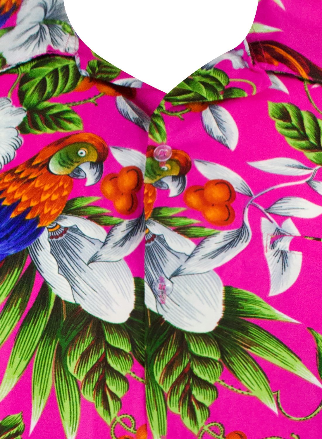 King Kameha Hawaiihemd "Cherry Parrot" Funky Hawaiihemd Herren Kurzarm Fronttasche Sommerhemd – Bild 5 von 5