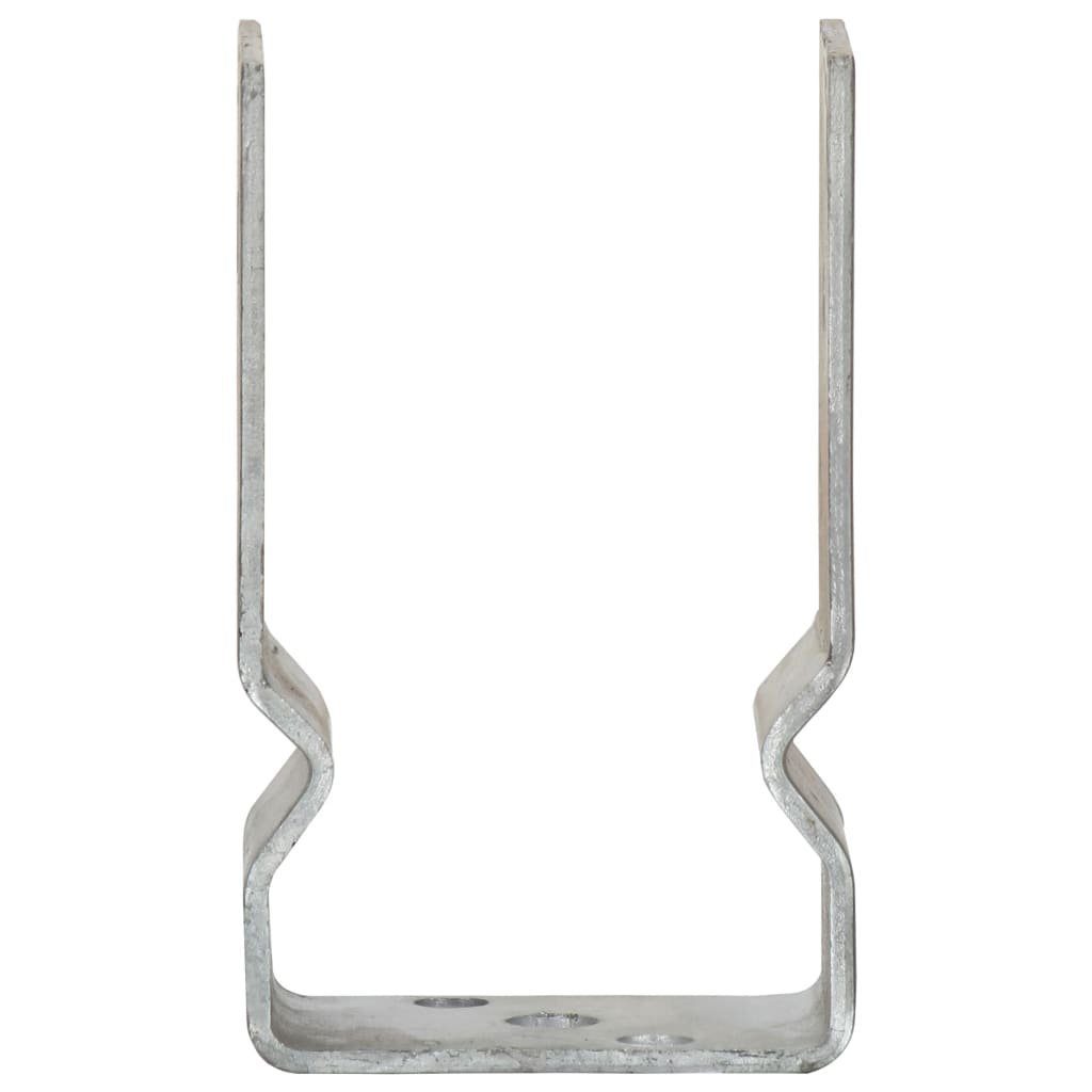 vidaXL H-Pfostenanker Pfostenträger 6 Stk. cm 8×6×15 Silbern (6-St) Verzinkter Stahl