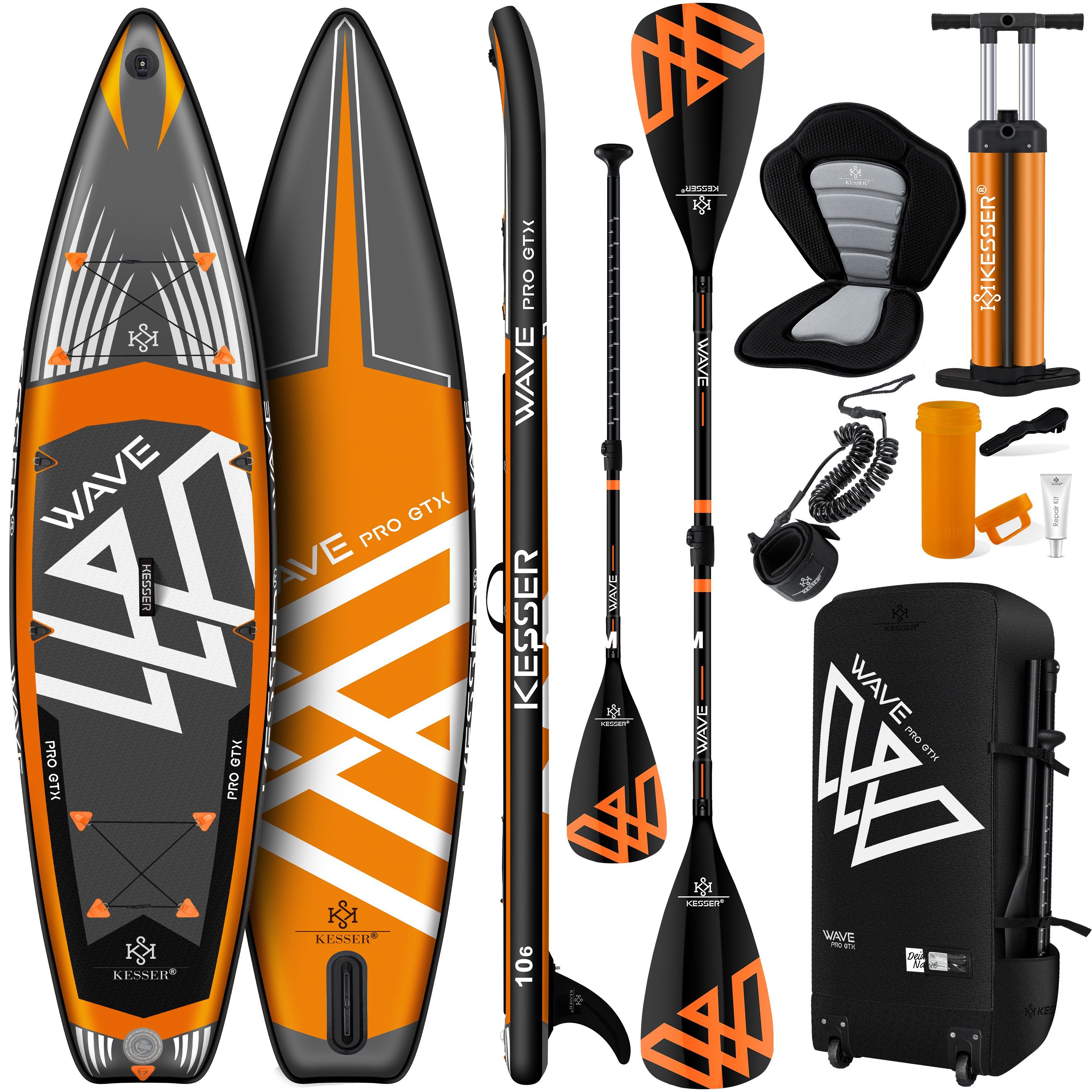 KESSER SUP-Board, Aufblasbare SUP Board Set PRO GTX mit Premium Hochdruckpumpe