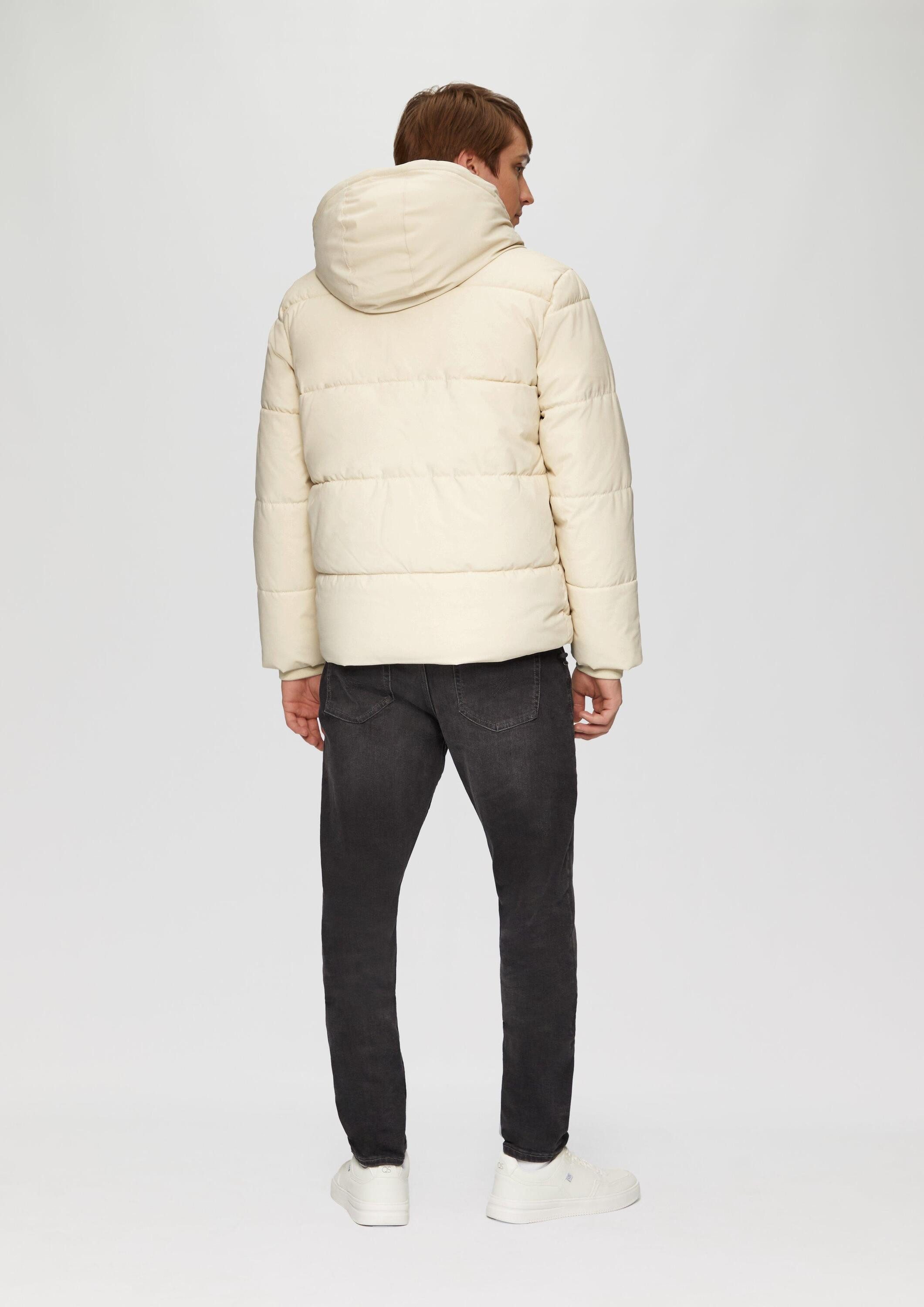 QS Winterjacke Outdoor-Jacke Gesteppte Winterjacke mit Kapuze und Innenkragen